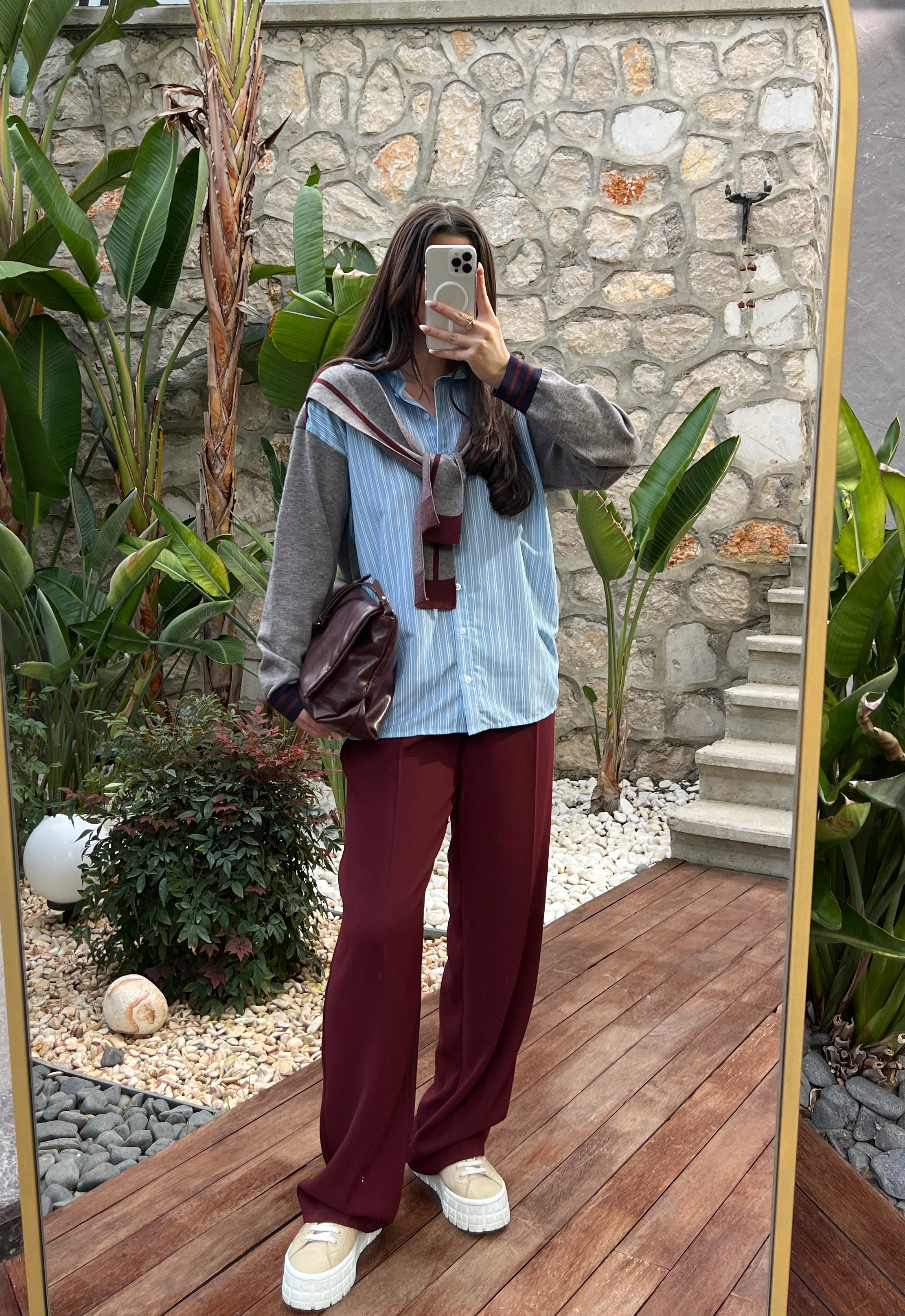 Omuz Bağlama Detaylı Gömlek