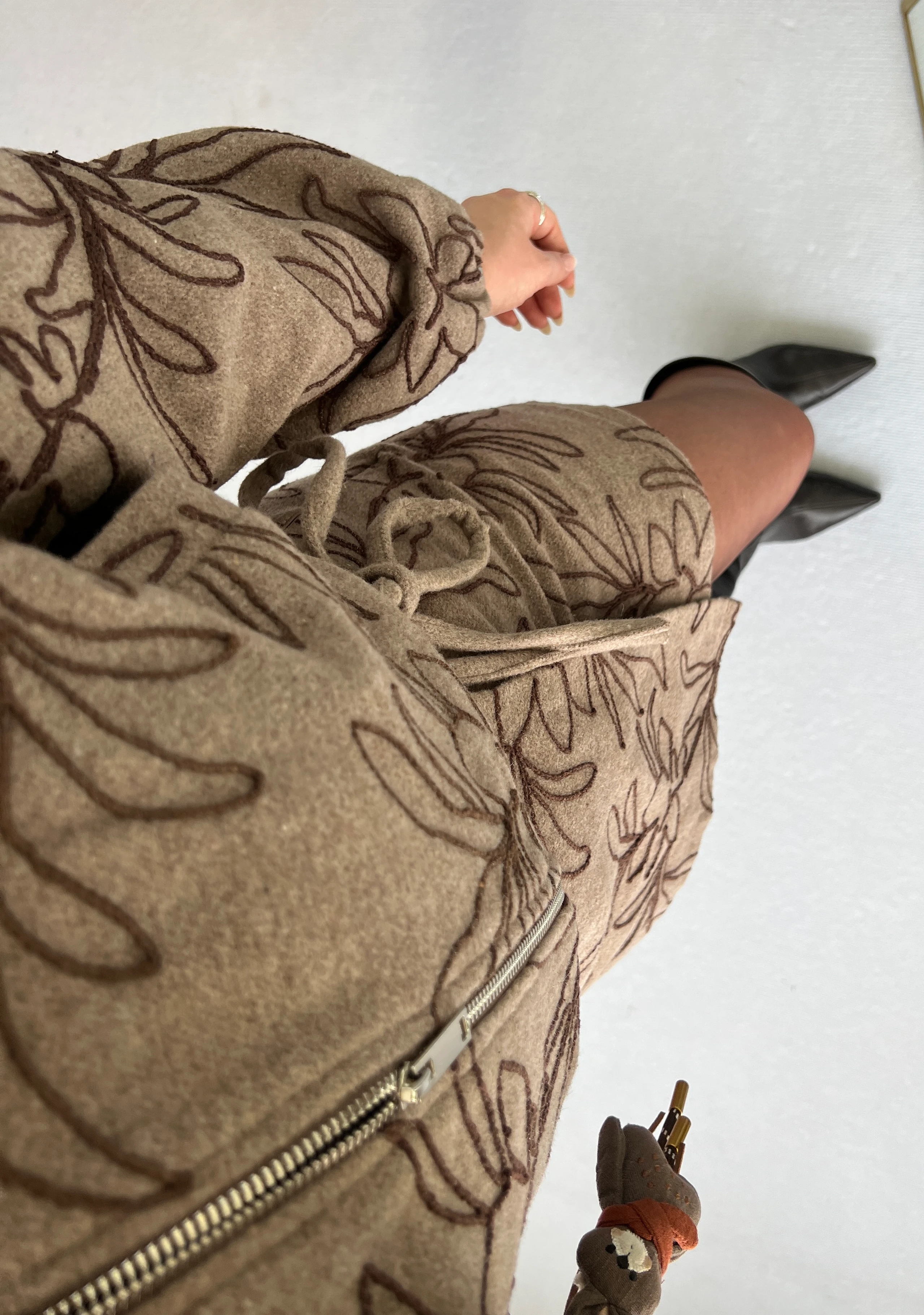 Desenli Bağlamalı Etek