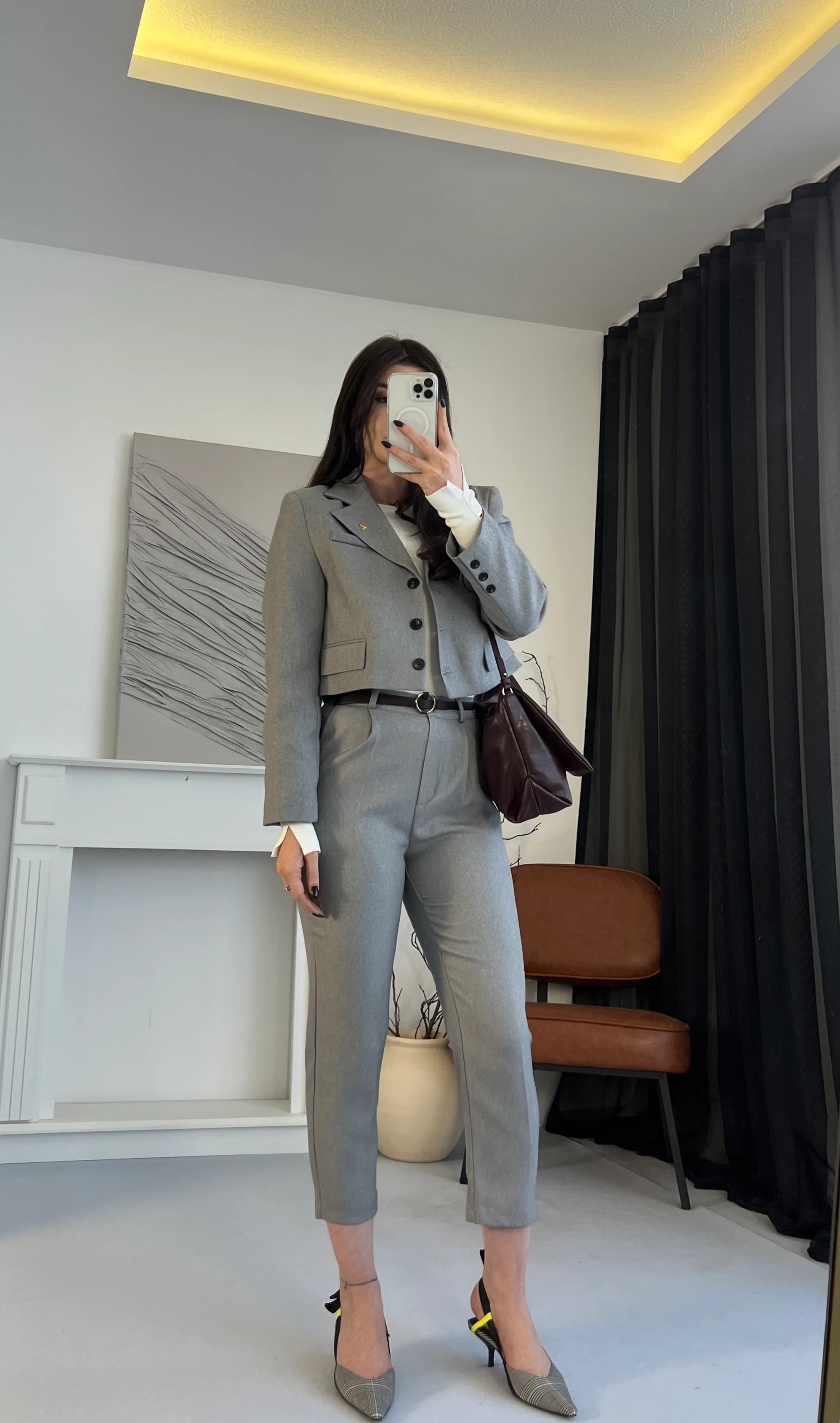 Kemerli Havuç Kalıp Pantolon