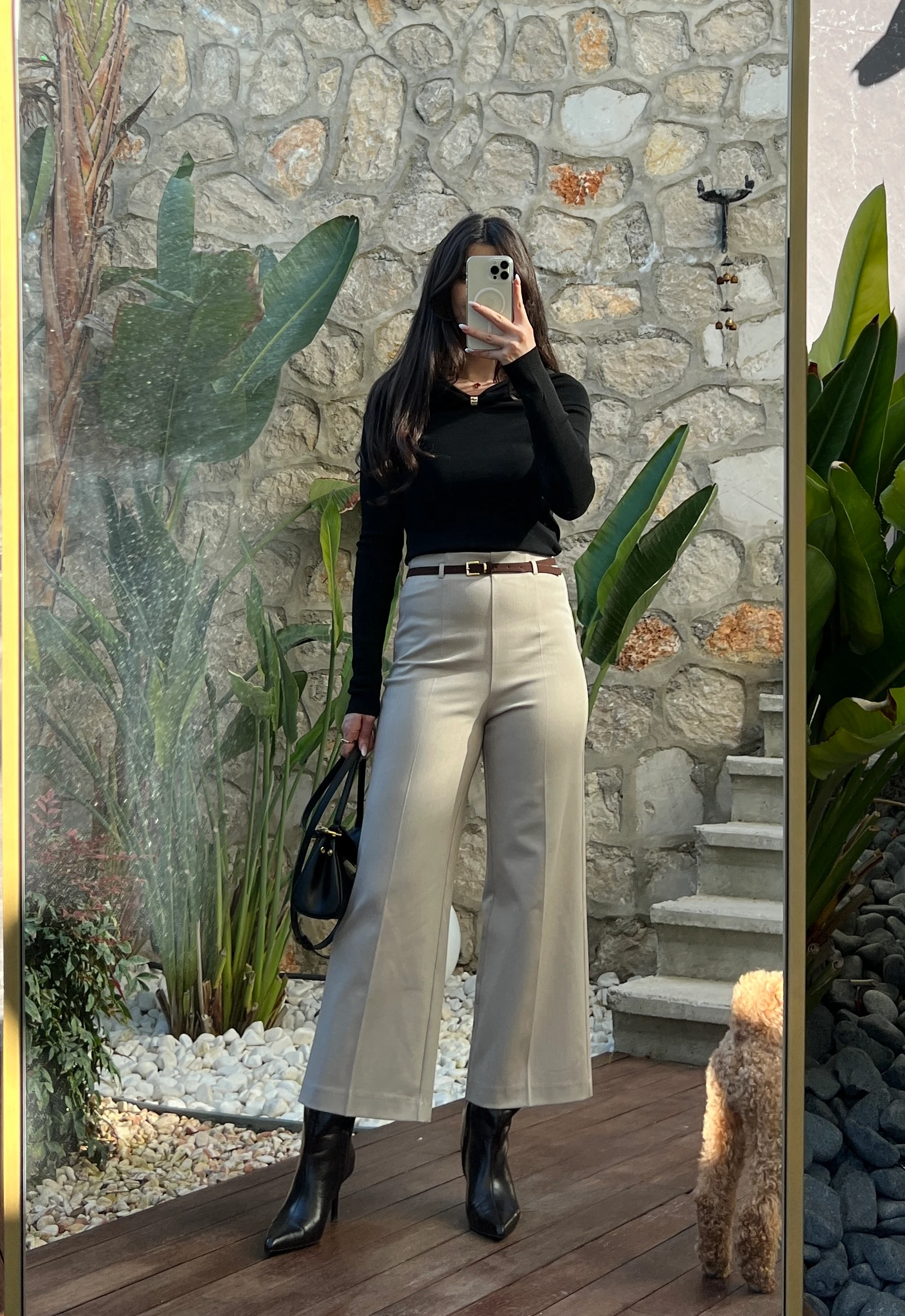 Tok Kumaşlı Düz Kesim Pantolon 