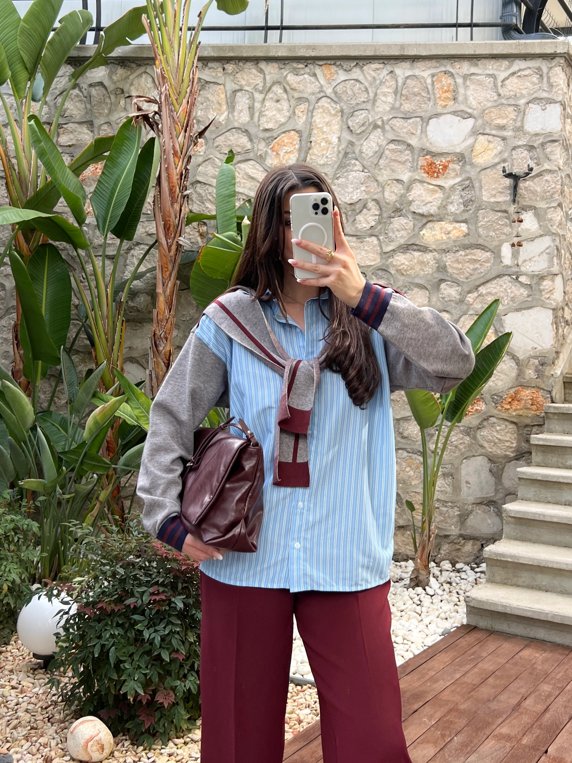 Omuz Bağlama Detaylı Gömlek