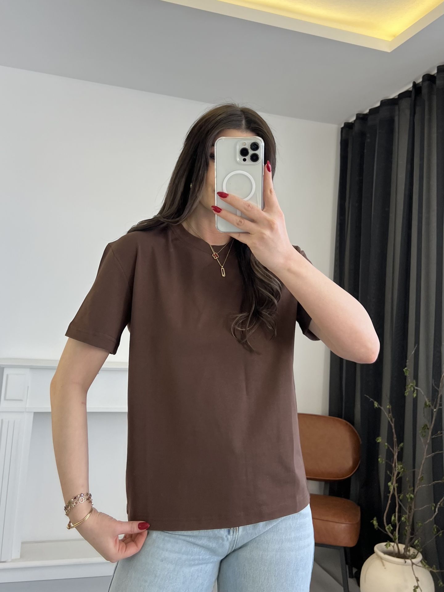Tok Dokulu Acı Kahve Tshirt