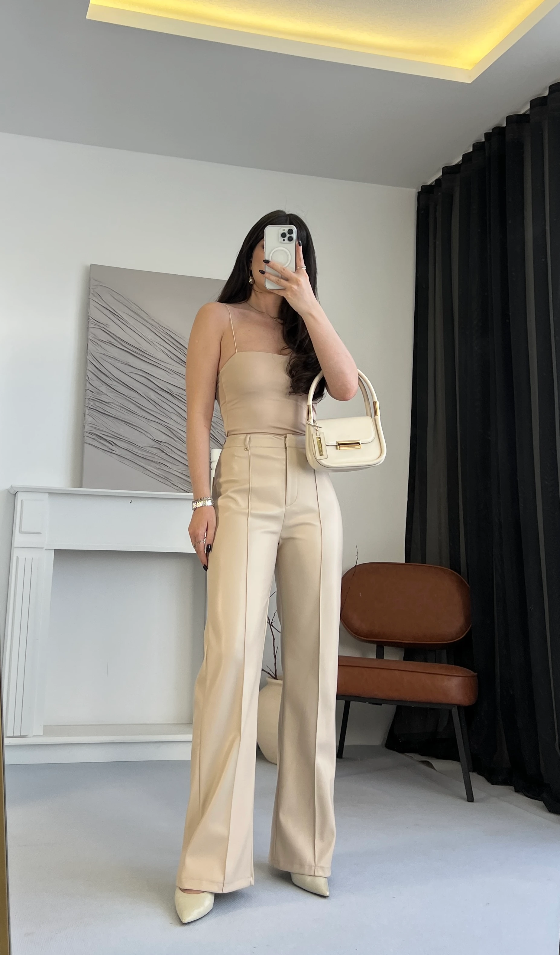 Deri Straigt Pantolon