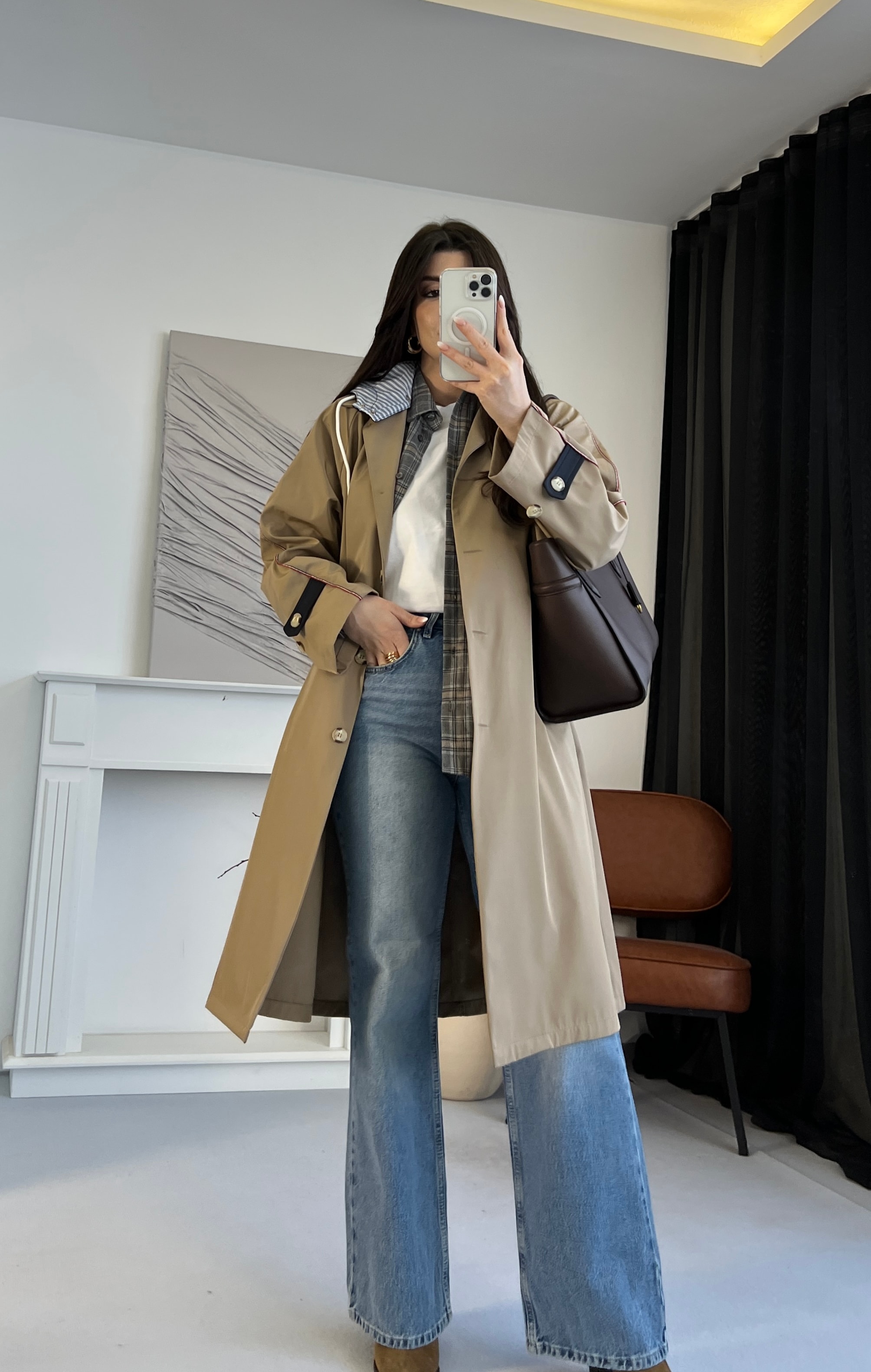 Rahat Kesim Camel Trençkot