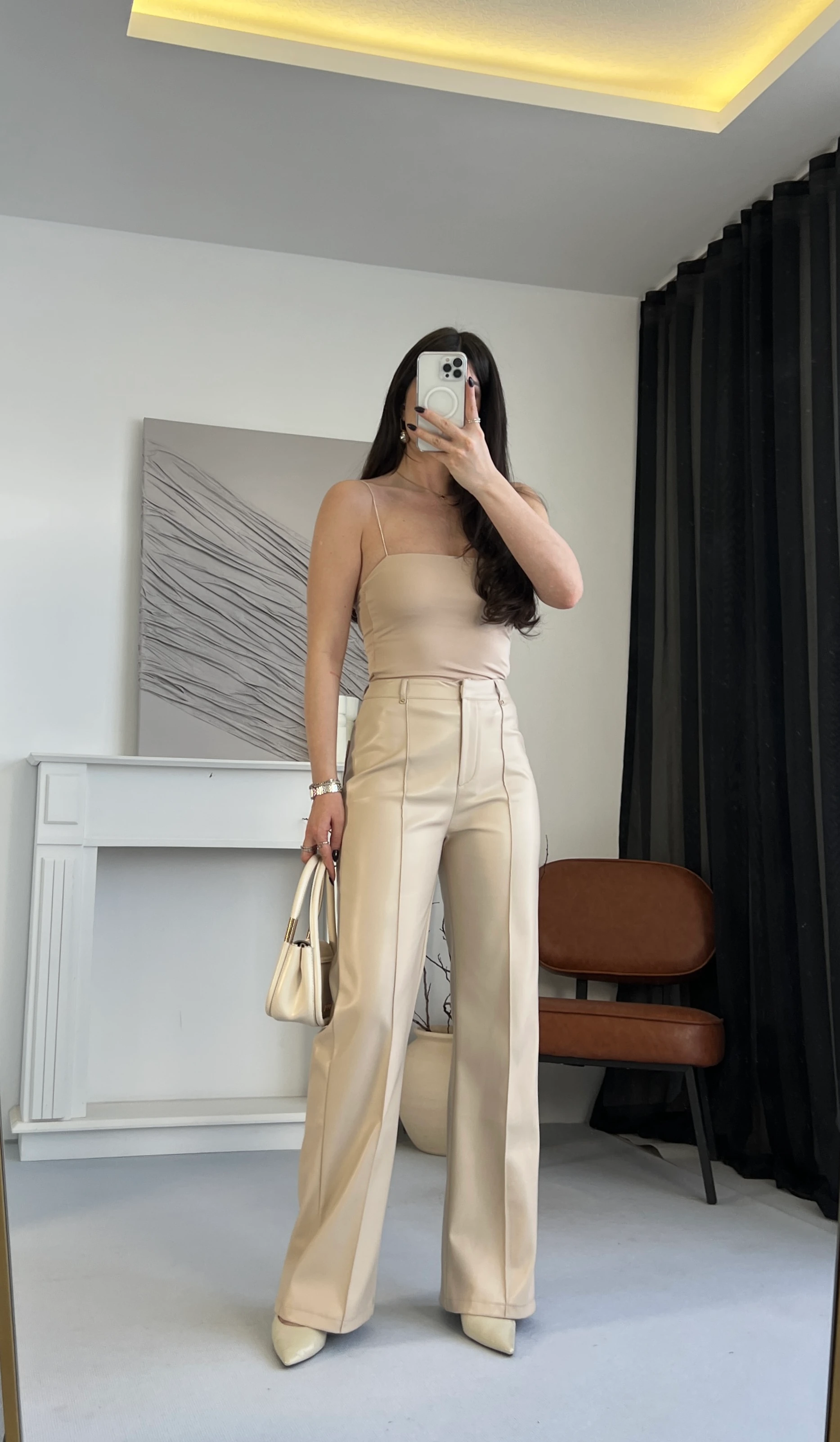 Deri Straigt Pantolon