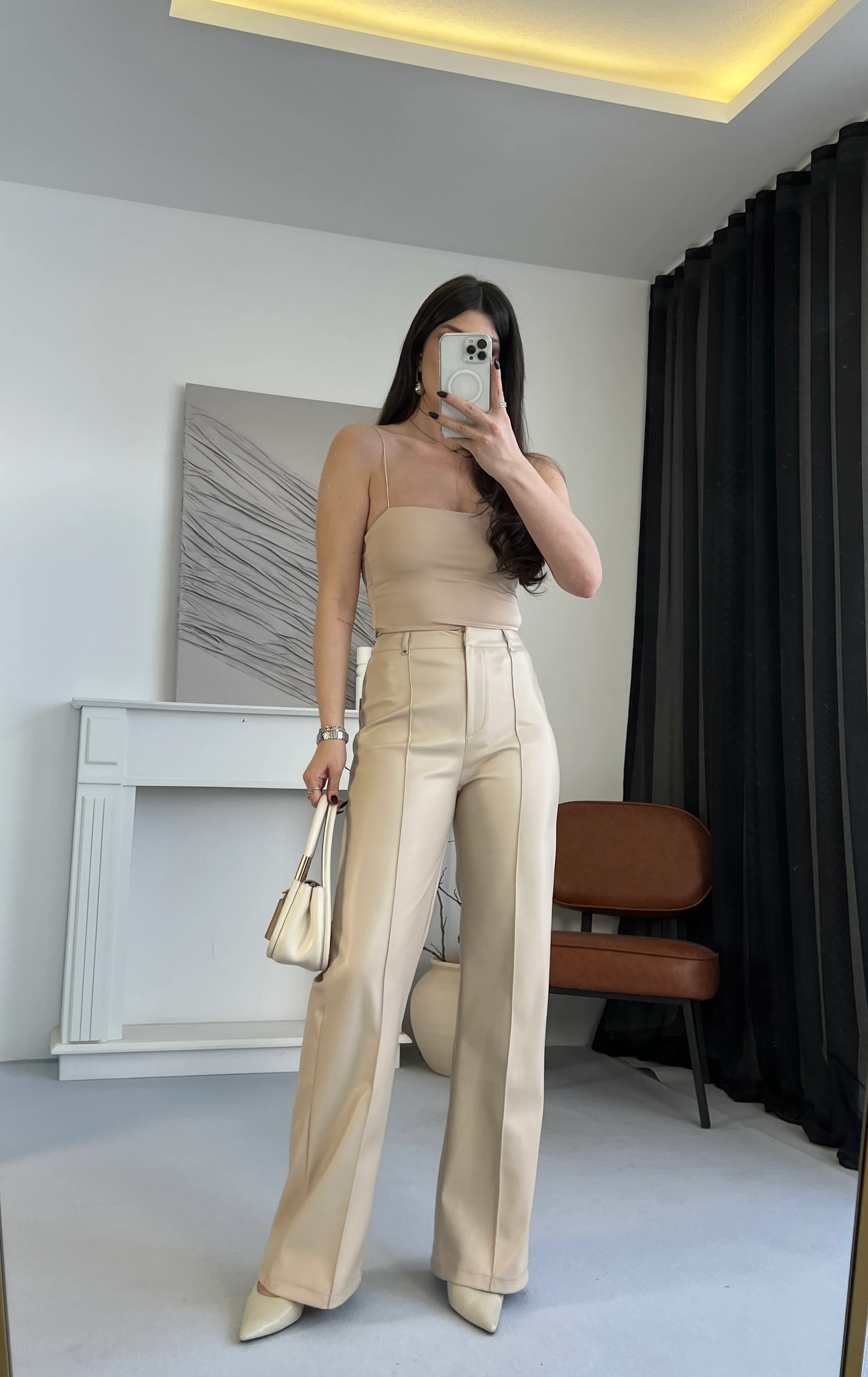 Deri Straigt Pantolon