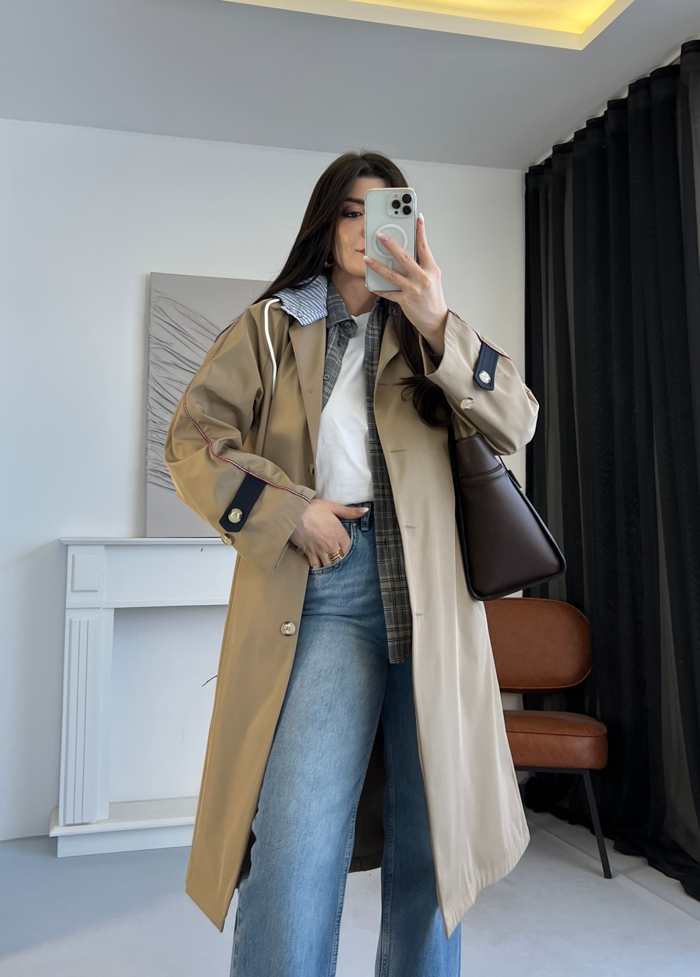 Rahat Kesim Camel Trençkot