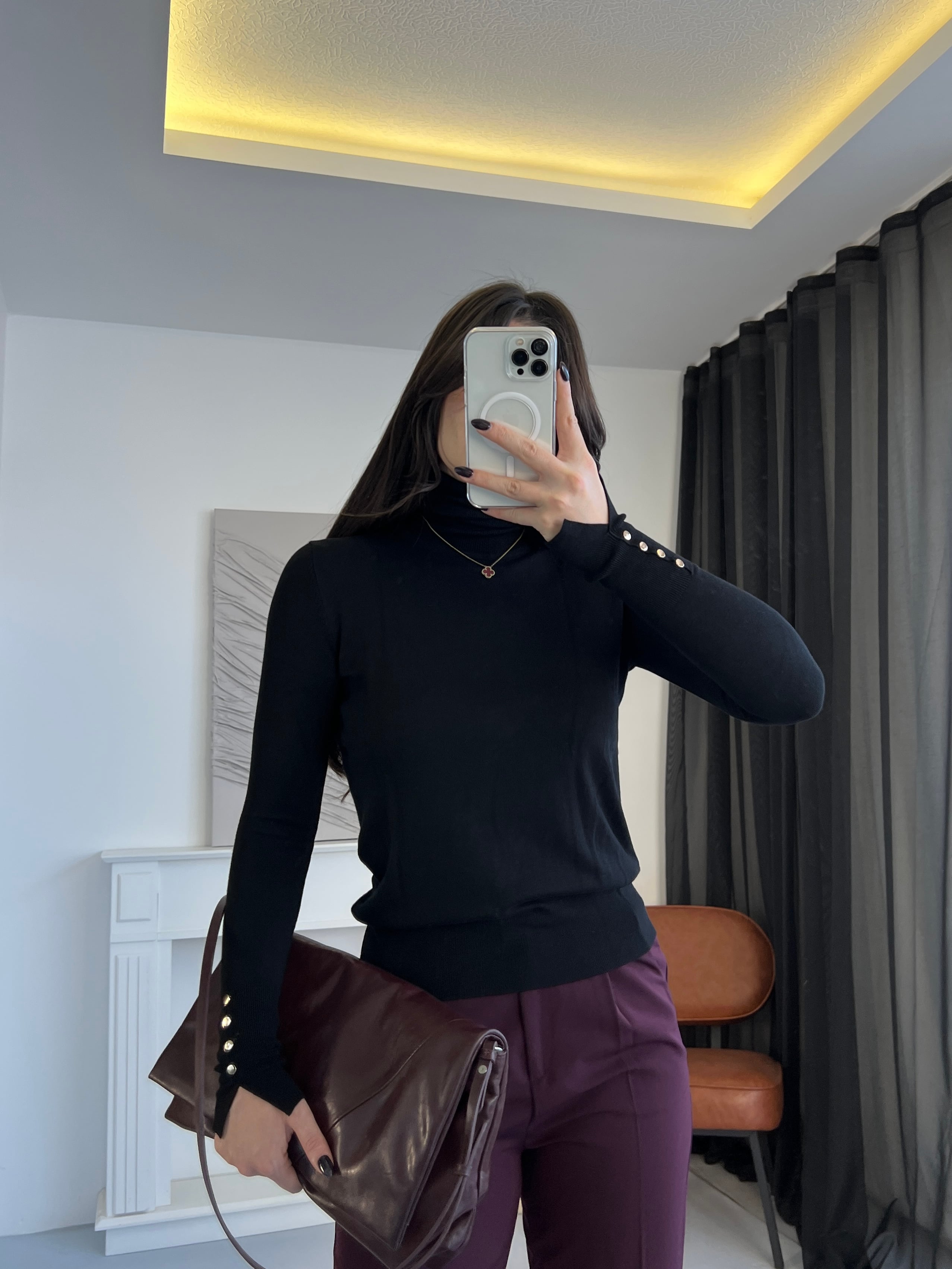 Droplu Balıkçı Yaka Triko Body