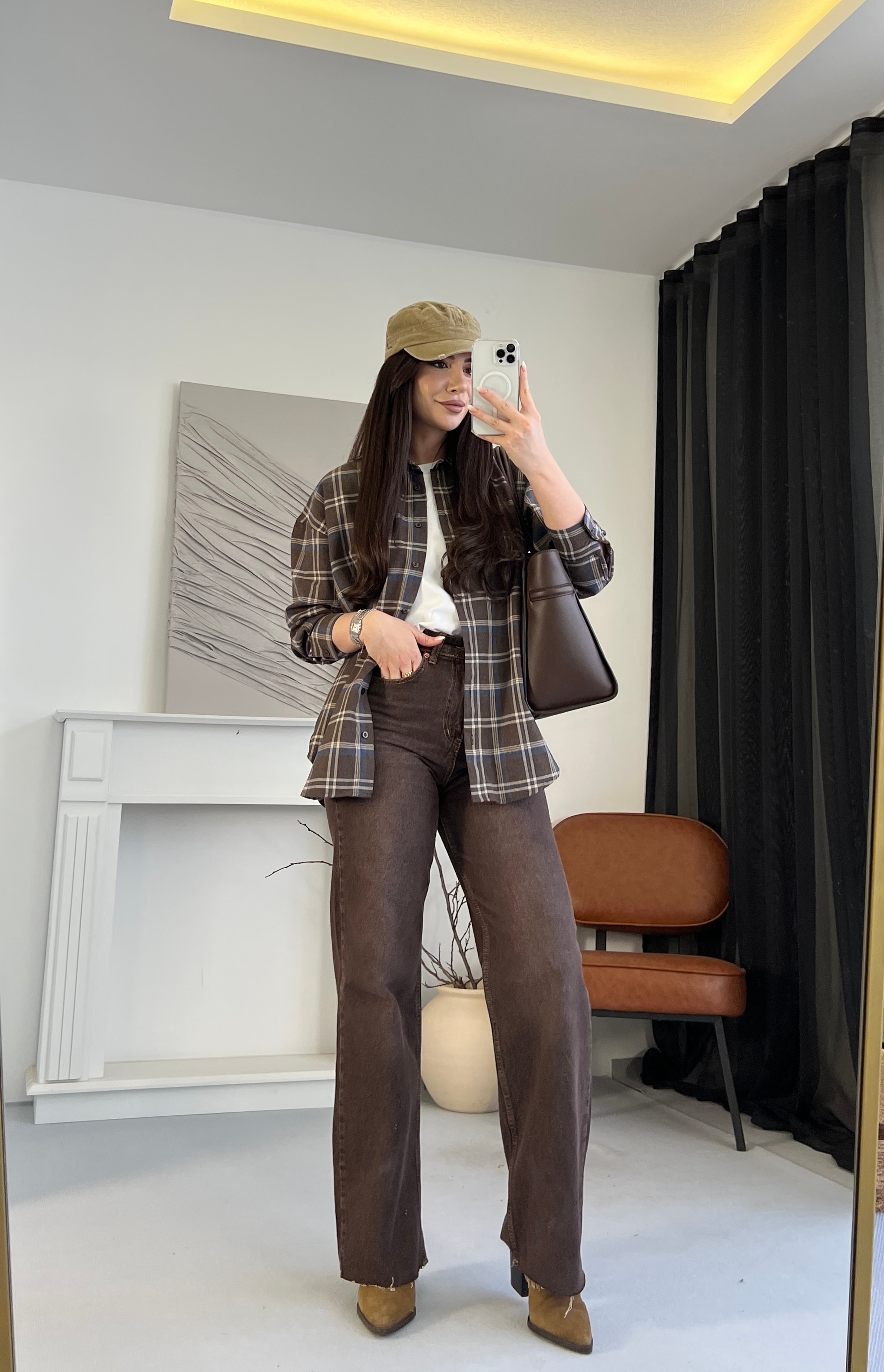 Yüksek Bel Bol Kesim Pantolon