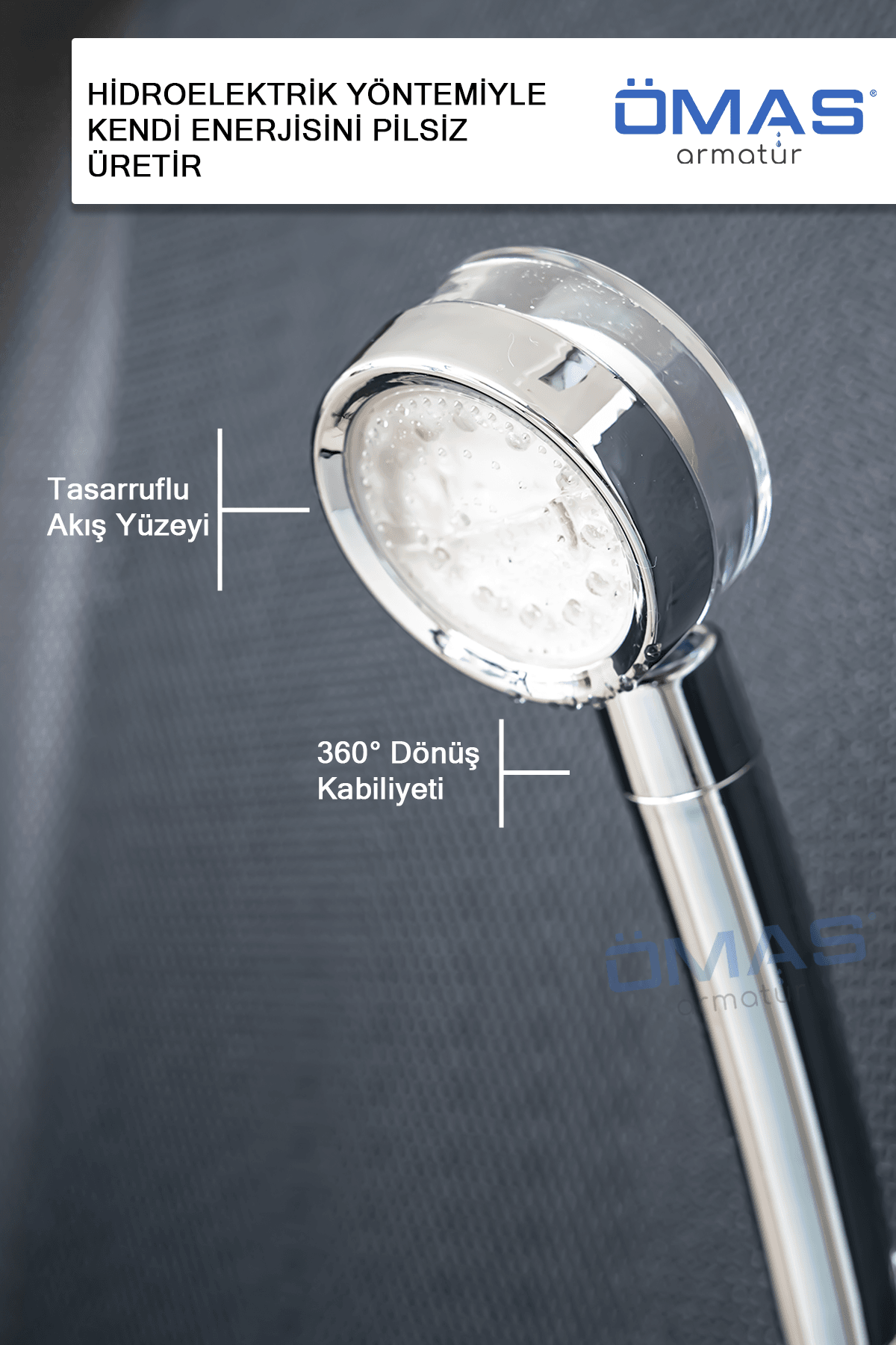 3 Renkli Led Işıklı Tasarruflu 360° Duş Başlığı, Ledli Duş Başlığı, Işıklı Duş Başlığı