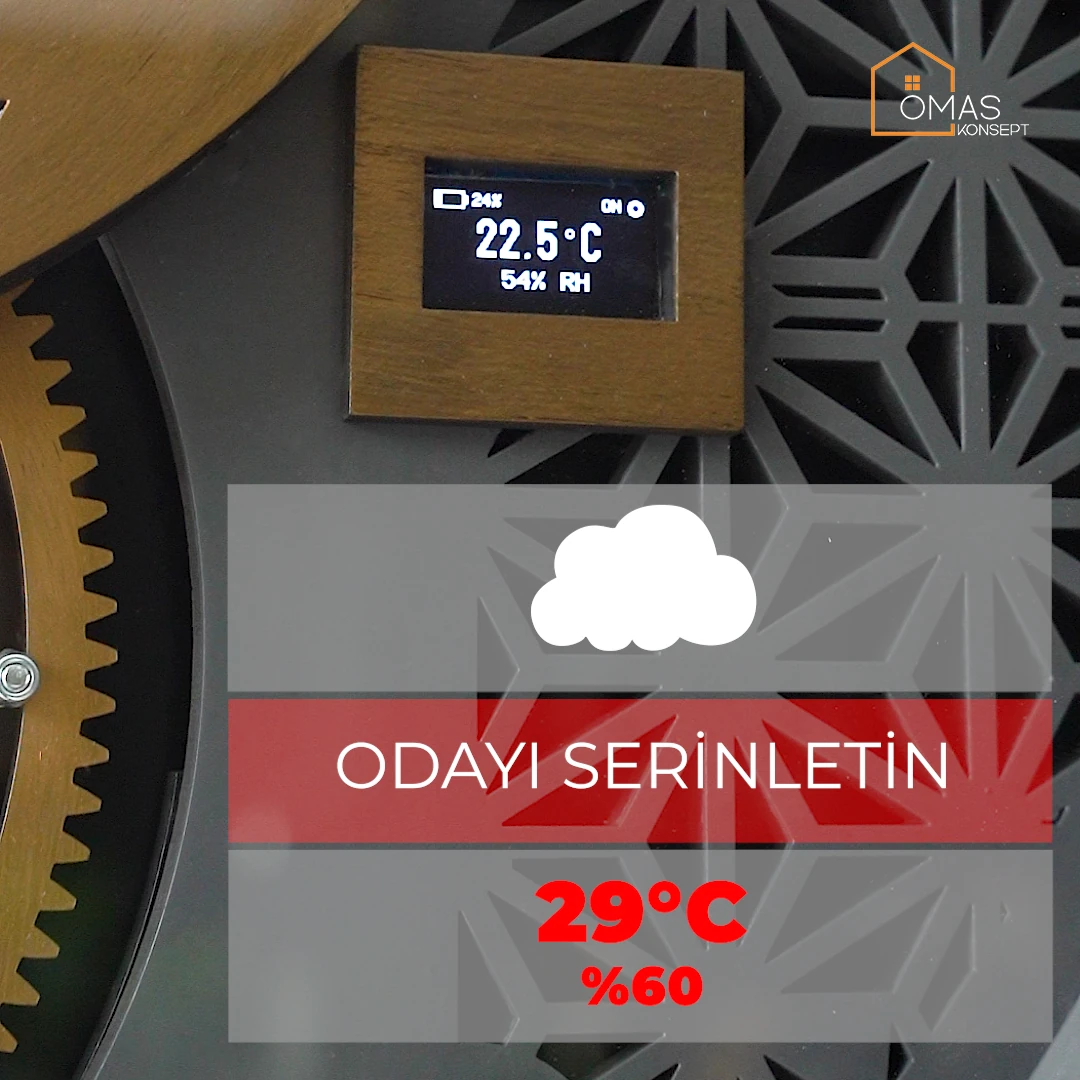 Premium 60 CM Akıllı Şarjlı Ledli Metal Eskitme Çarklı Duvar Saati V2,Akıllı Şarjlı Ledli Çarklı Duvar Saati