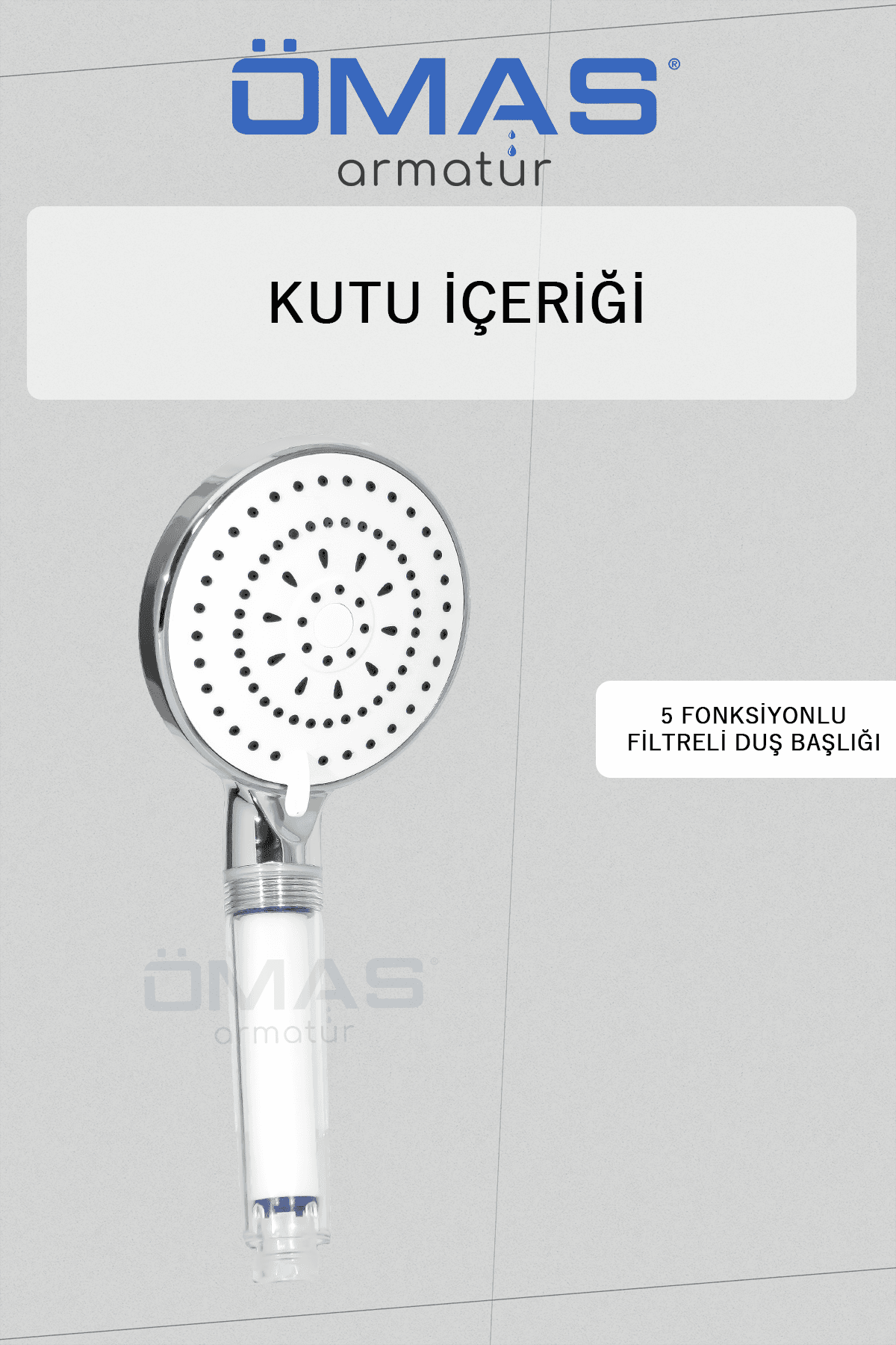 5 Fonksiyonlu Filtreli Duş Başlığı, Filtreli Banyo Duş Başlığı
