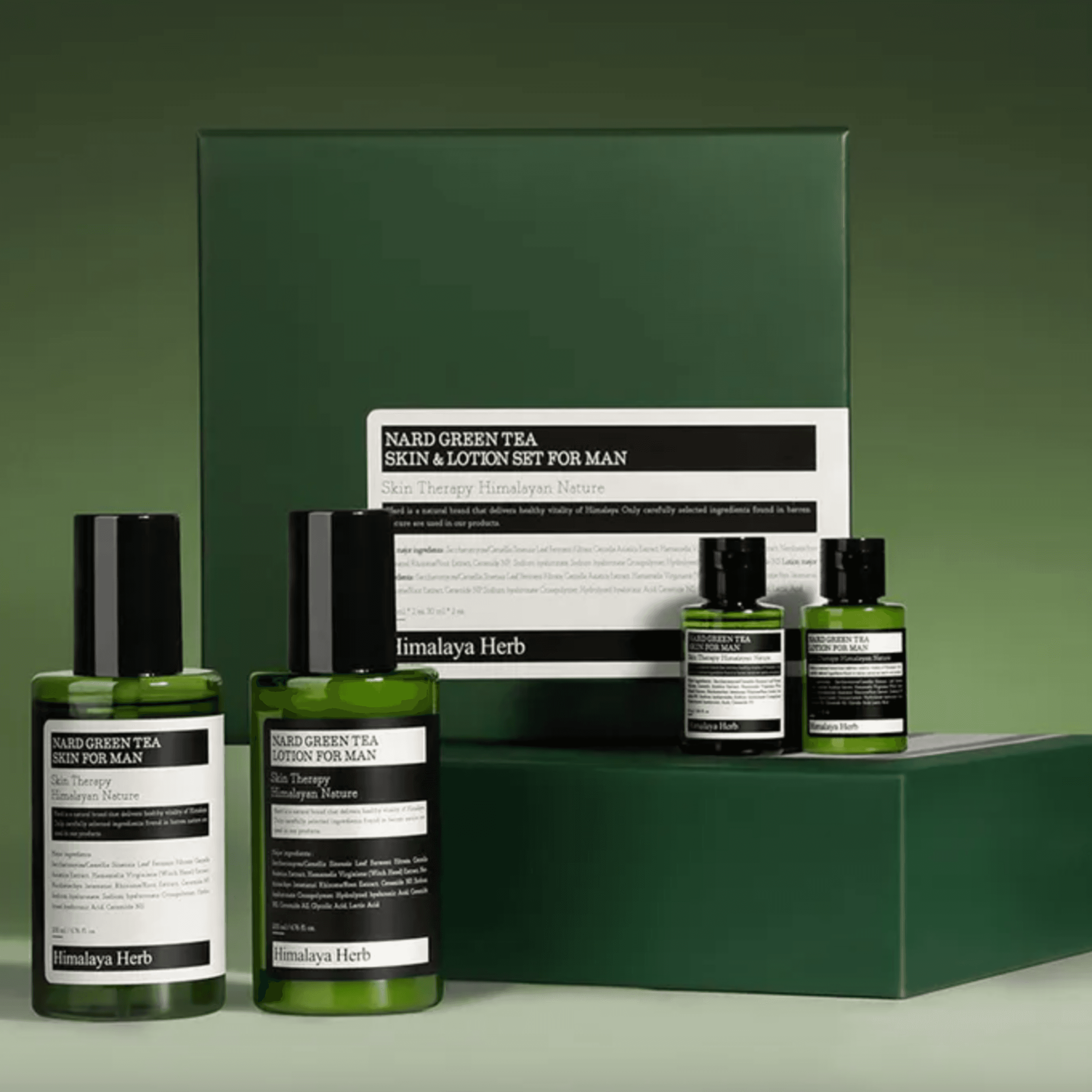 Green Tea Skin & Lotion Set For Man Skin/Lotion 200ml Skin/Lotion 30ml - Erkekler için Yeşil Çay Cilt ve Losyon Seti