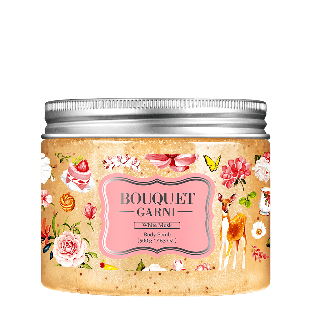 Bouquet Garni Sugar Body Scrub - Kokulu Şekerli Vücut Peelingi 500g - Beyaz Misk