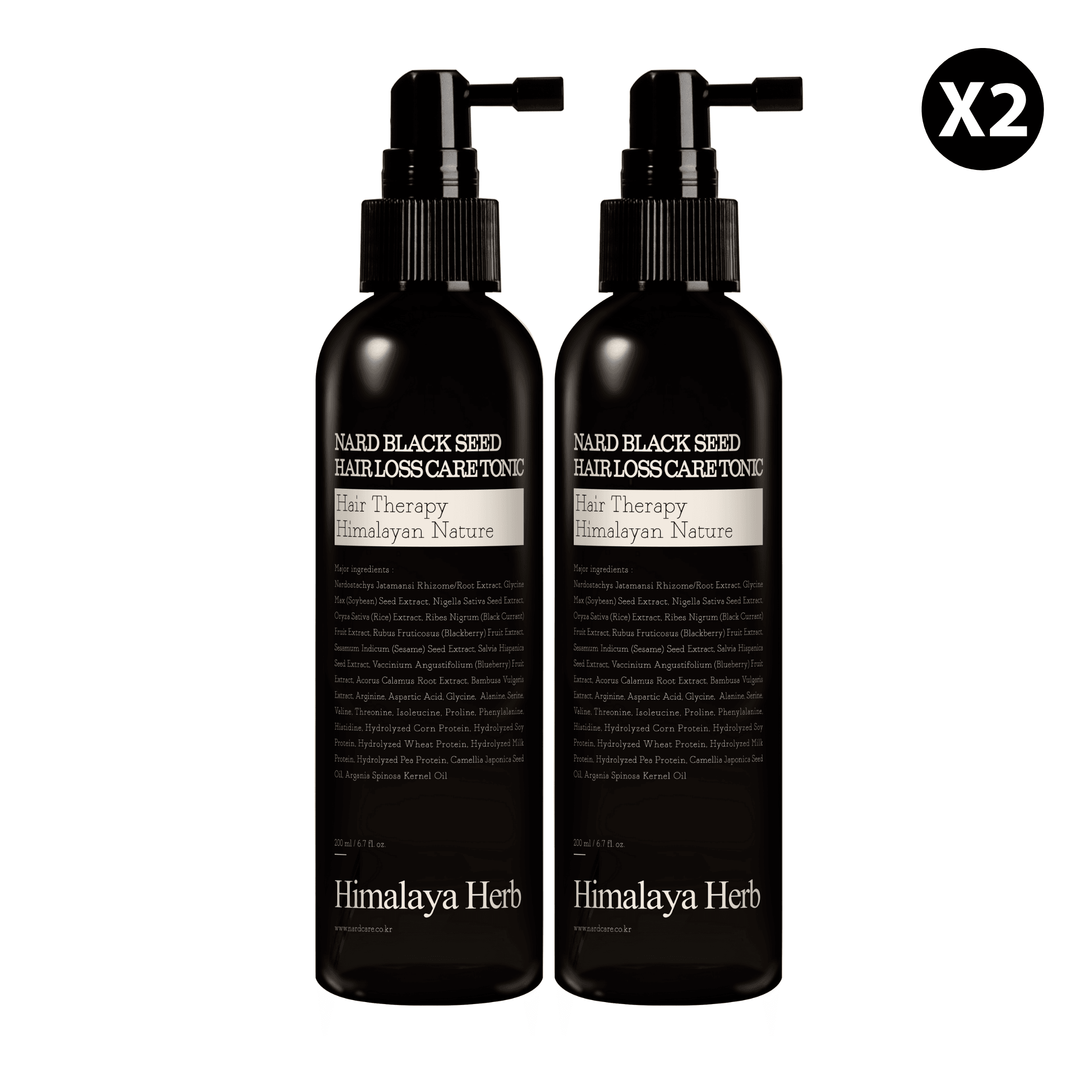 Nard Black Seed Hair Loss Care Tonic - Çörek Otu Özlü Saç Dökülmesi Karşıtı Tonik (200 ml x 2 adet)