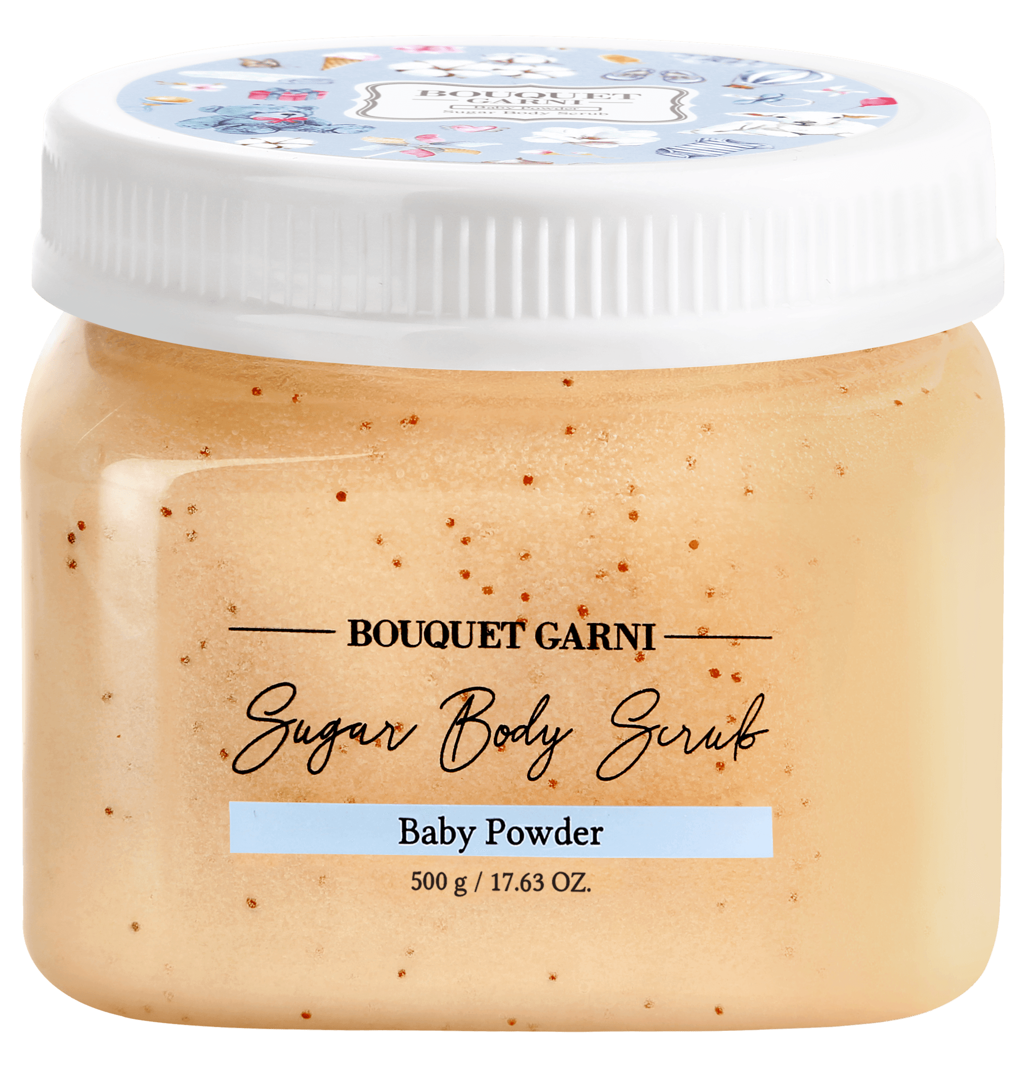 Bouquet Garni Sugar Body Scrub - Kokulu Şekerli Vücut Peelingi 500g - Bebek Pudrası