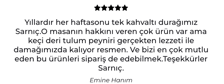 Sarnıç Müşteri Yorumları 