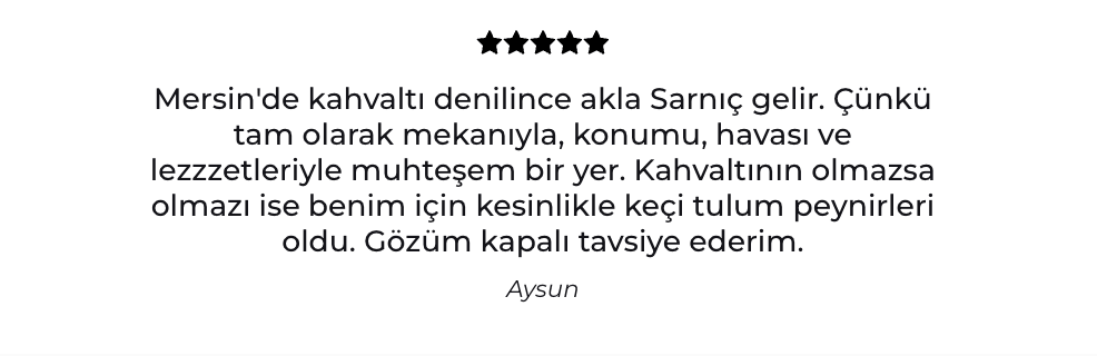Sarnıç müşteri Yorumları 