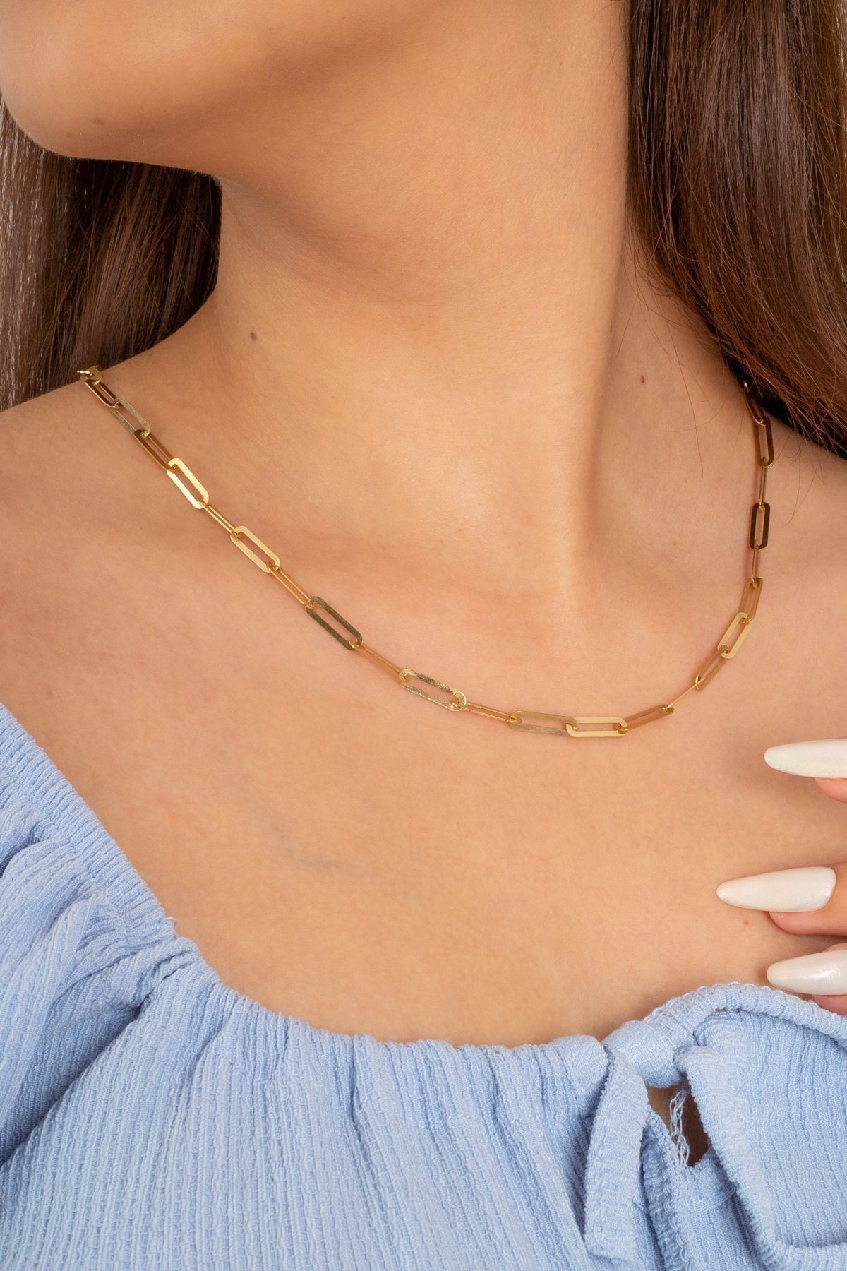 14 Ayar Altın 4 Mm Tiffany Kolye Kolye
