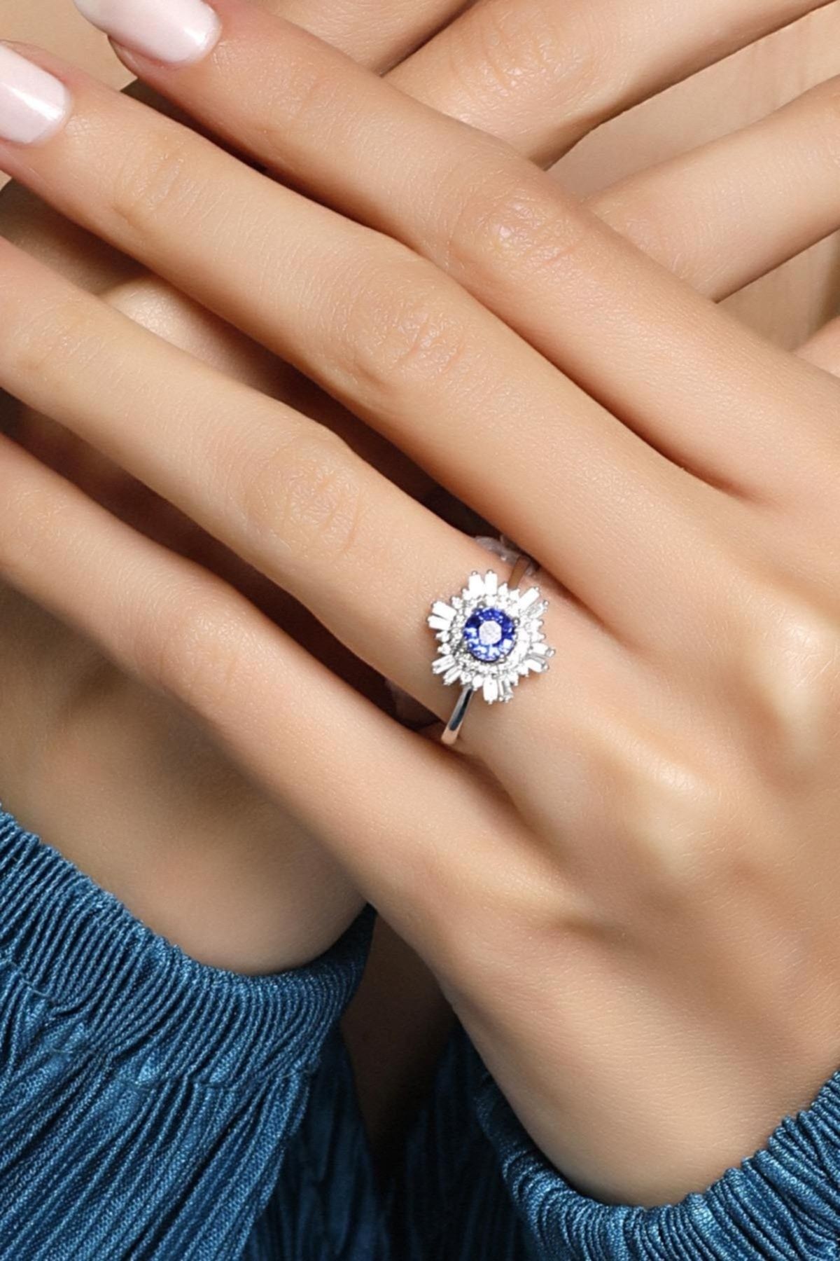 0,18 Carat Safir Pırlanta Yüzük