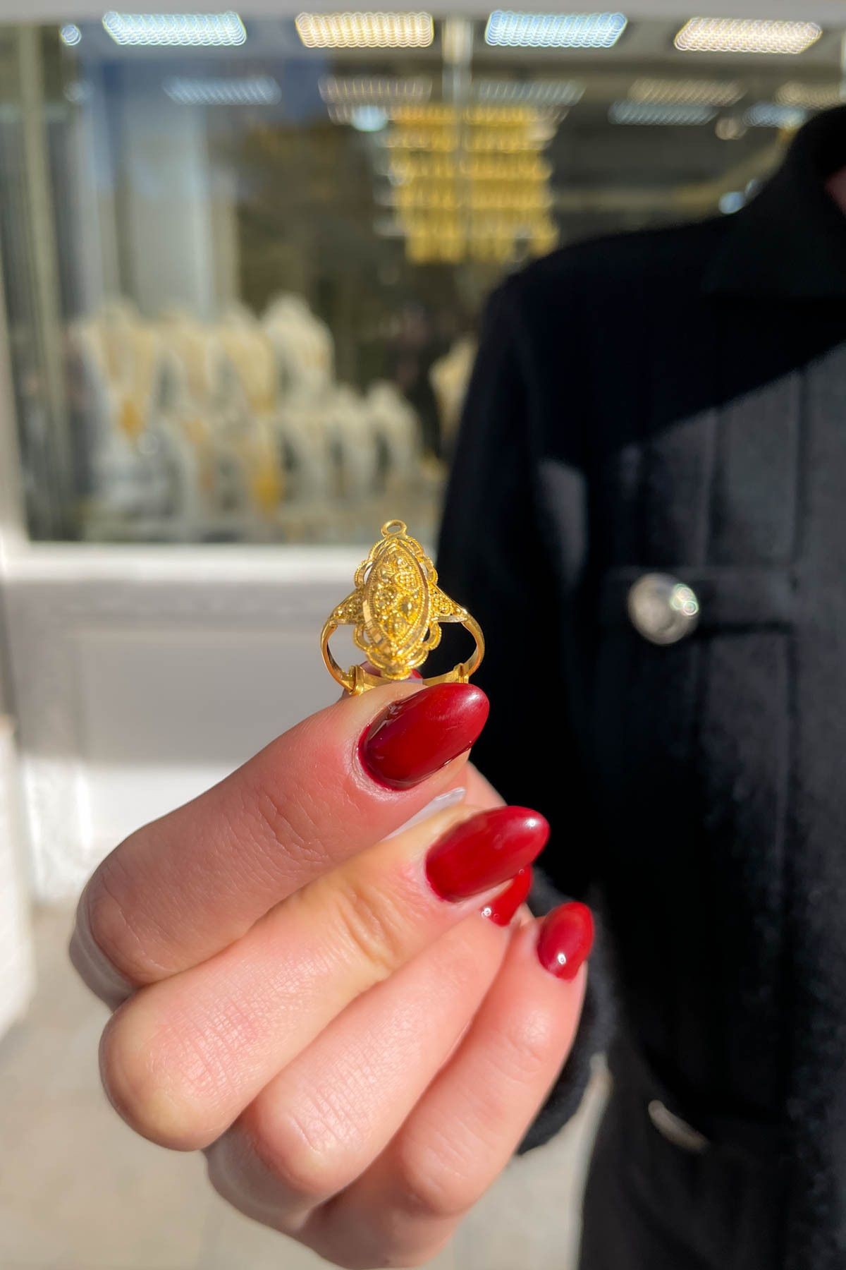 22 Ayar Altın Hint Yüzük