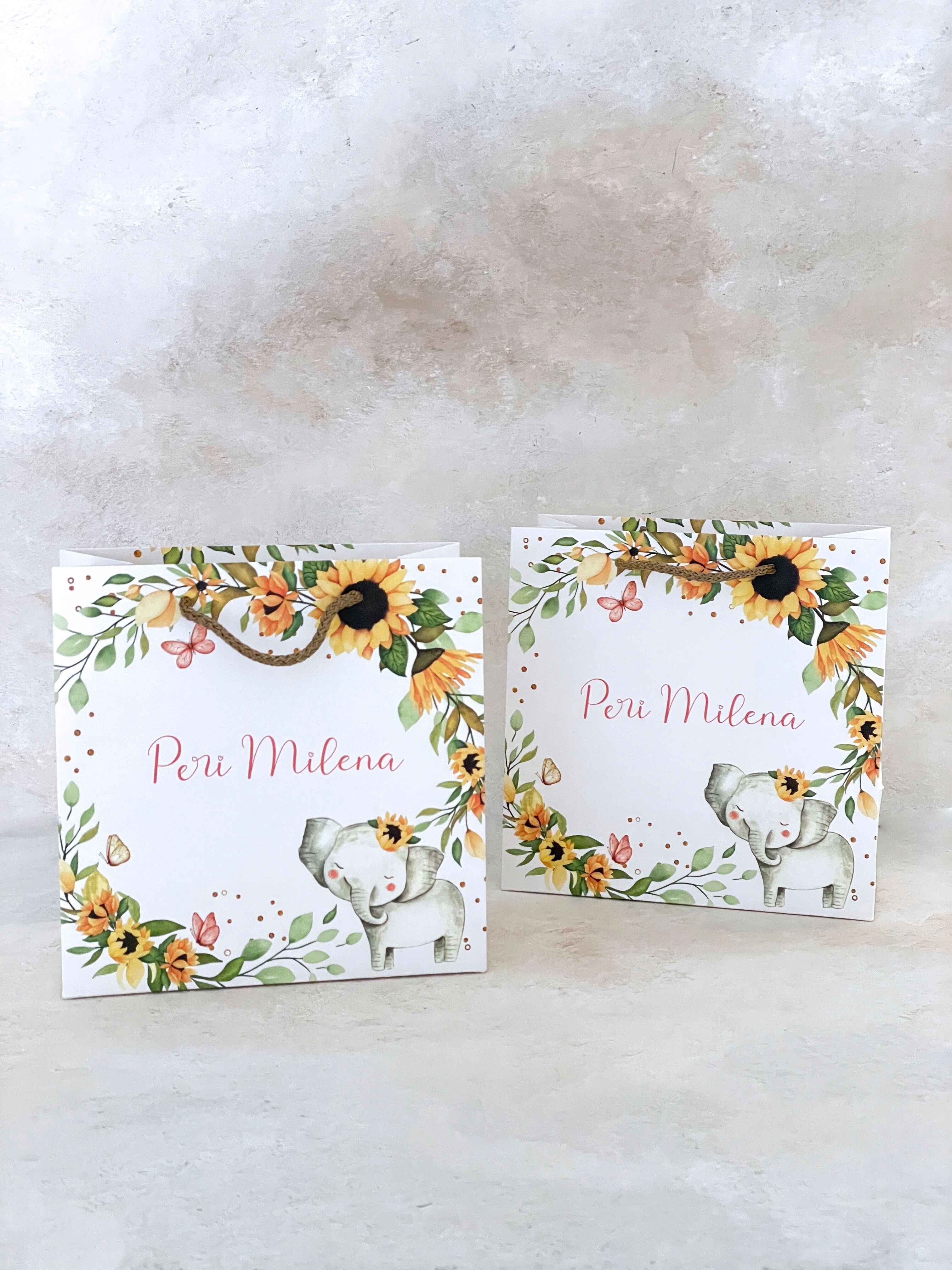 Sunflowers & Elephant Hediye Çantası