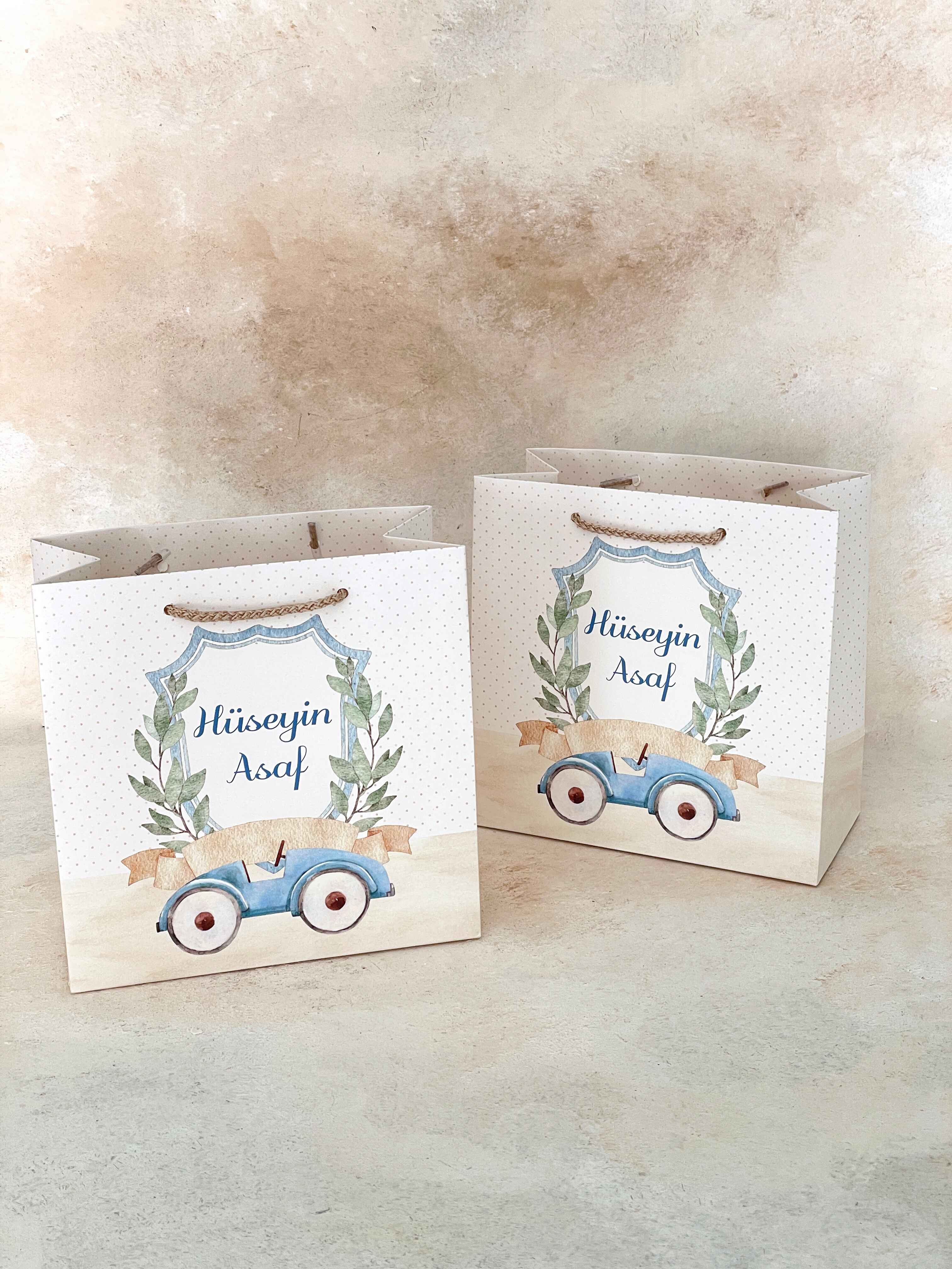 Retro Car Baby Crest Hediye Çantası