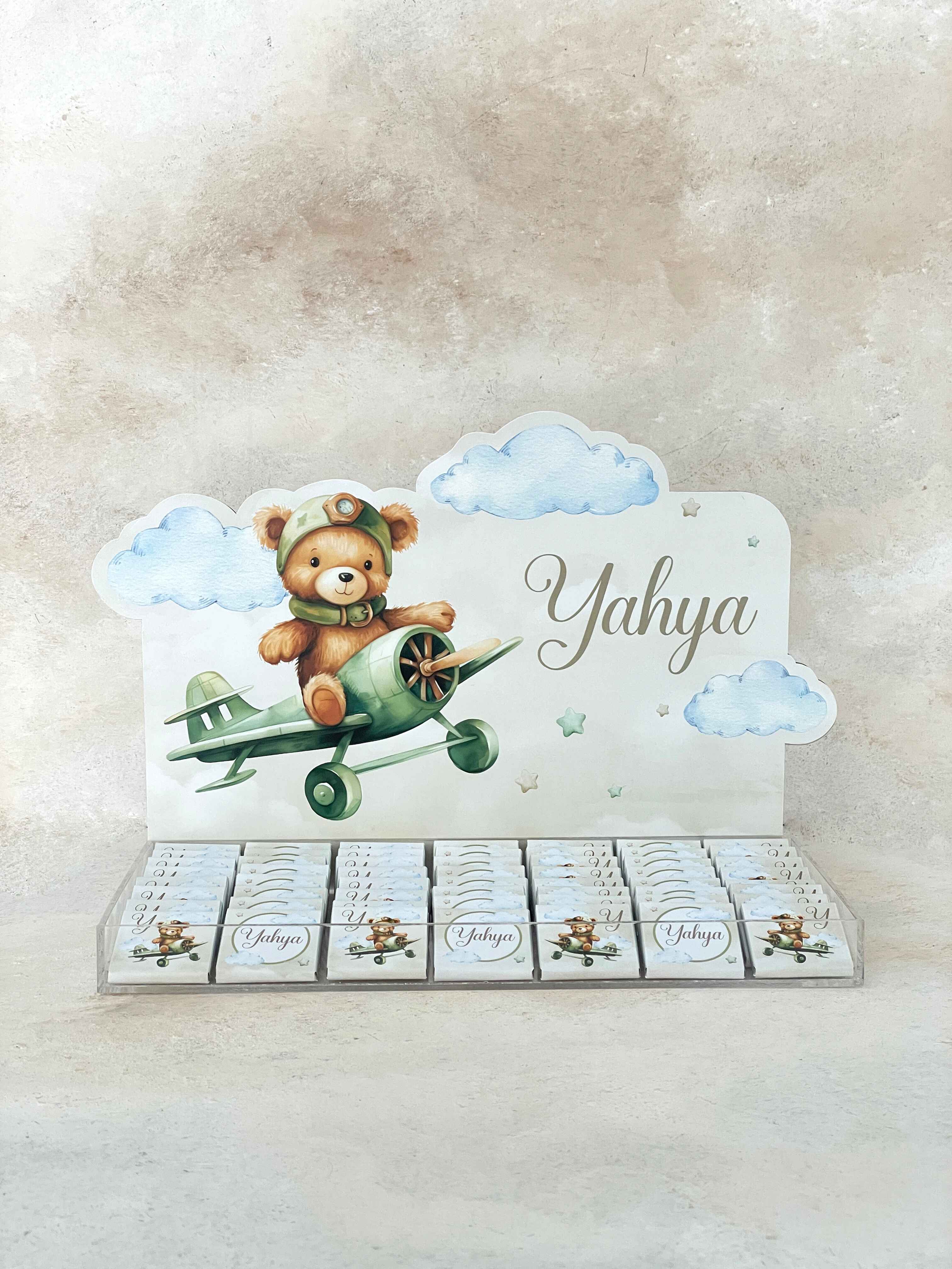 Bear on Plane Madlen Çikolata