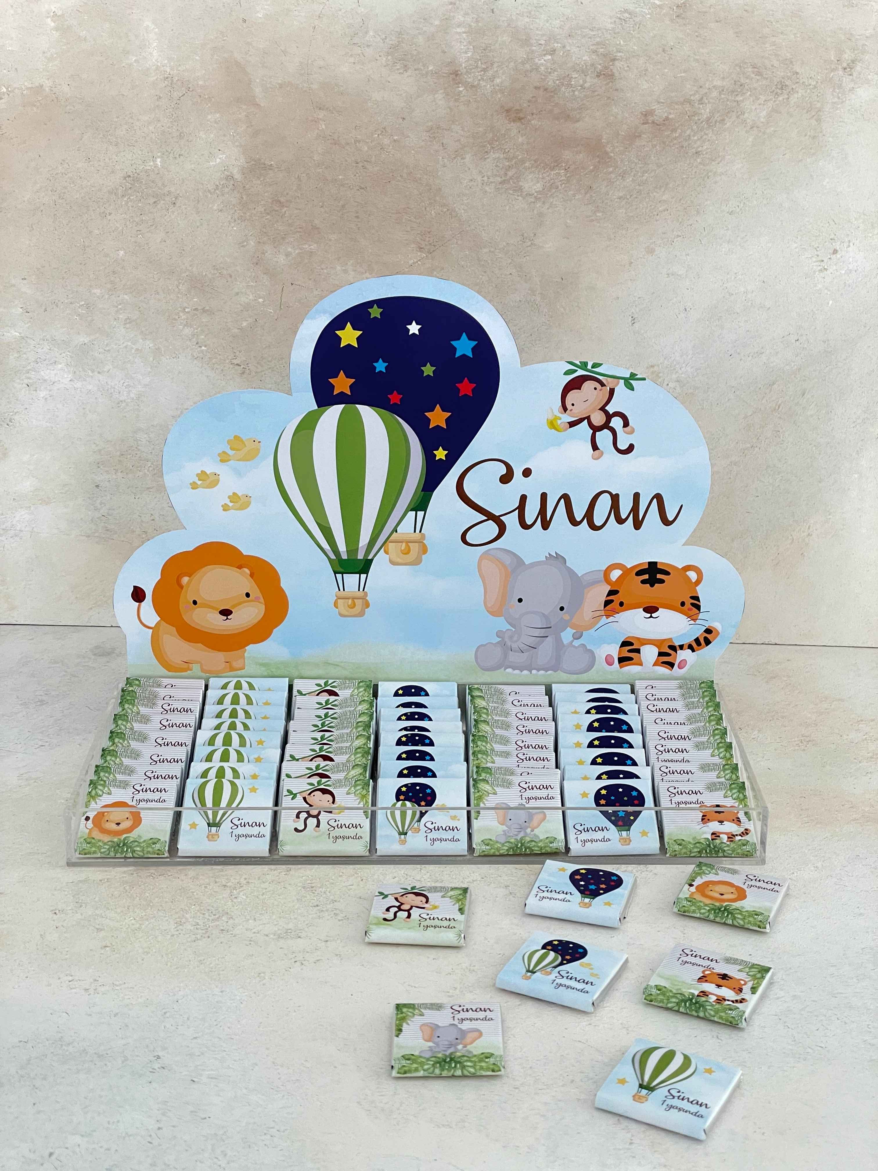 Safari Animals & Hot Air Balloon Madlen Çikolata