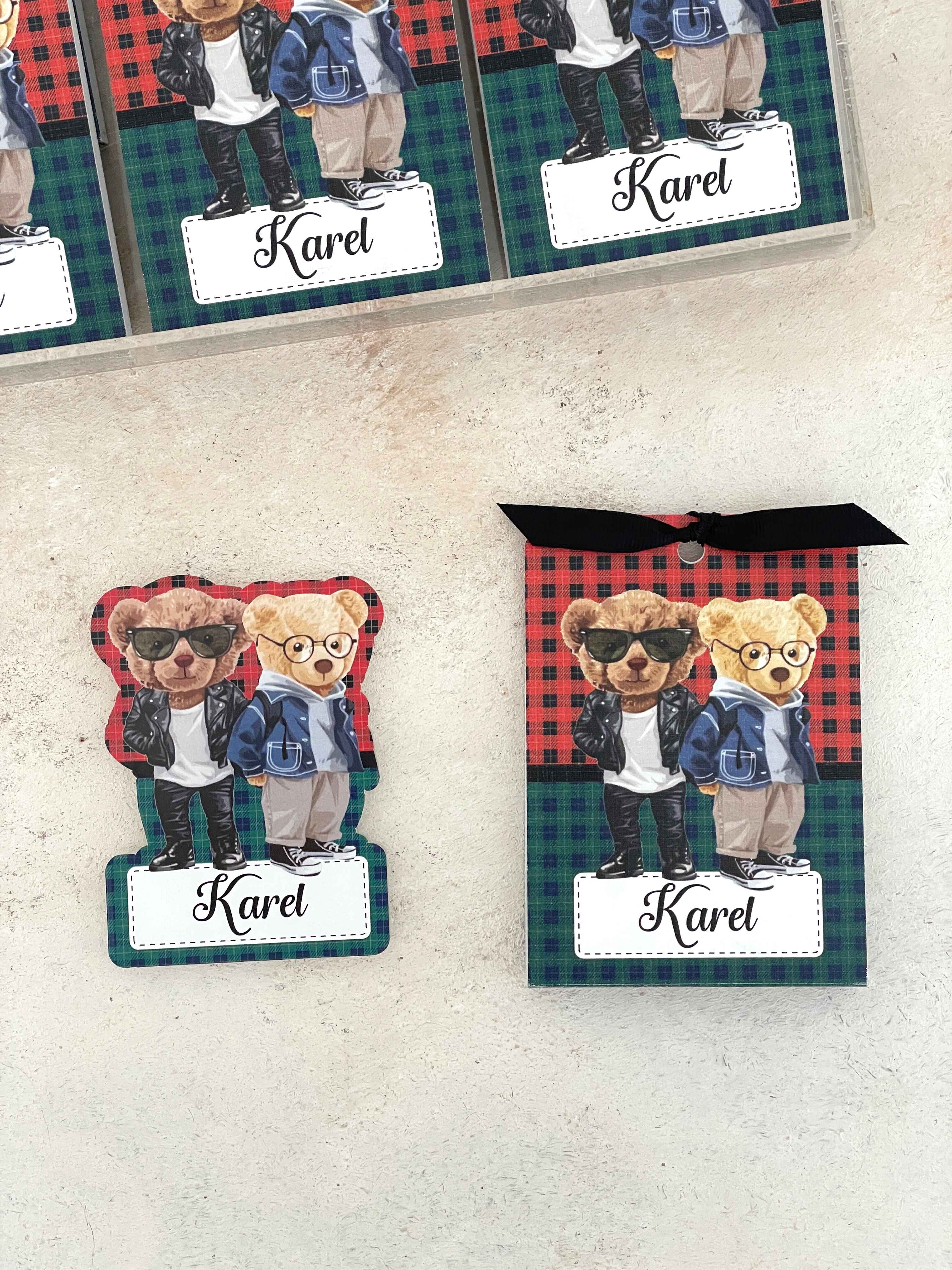 Polo Bear Kırmızı/Yeşil Pleksi Magnet ve Kılıfı