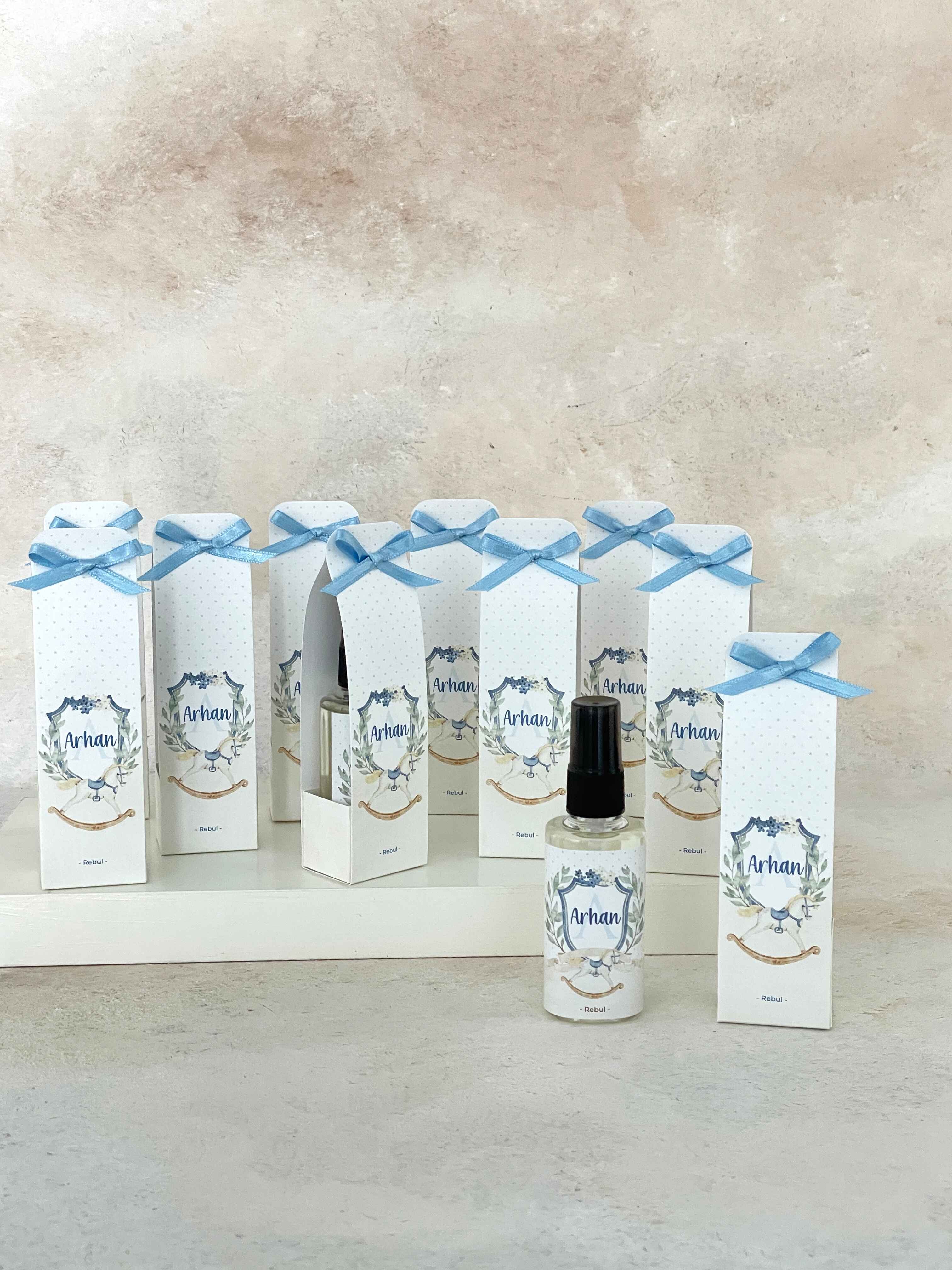 Dark Blue Rocking Horse Baby Crest Kolonya ve Kılıfı