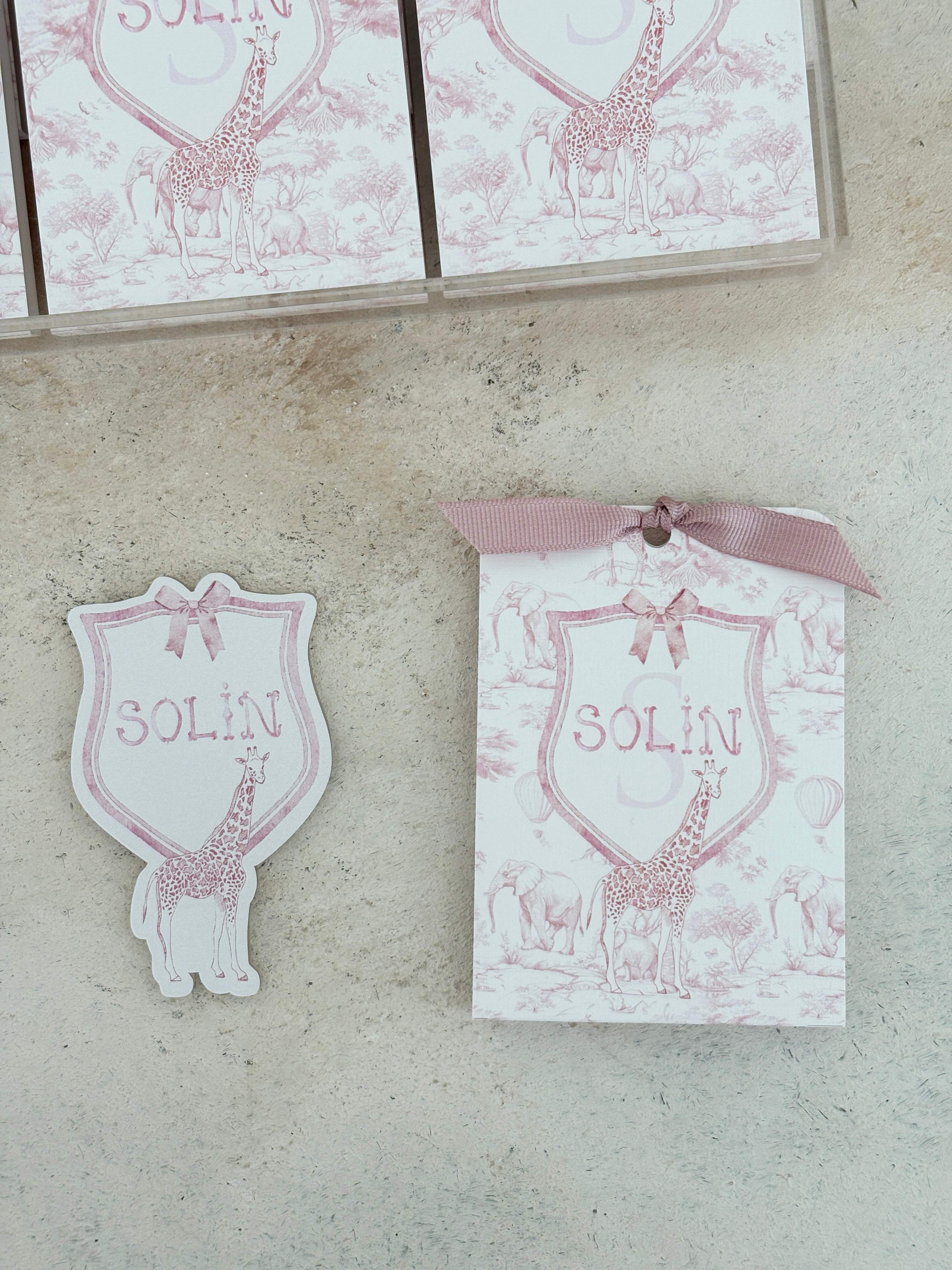 Giraffe Baby Crest Toile Pleksi Magnet ve Kılıfı