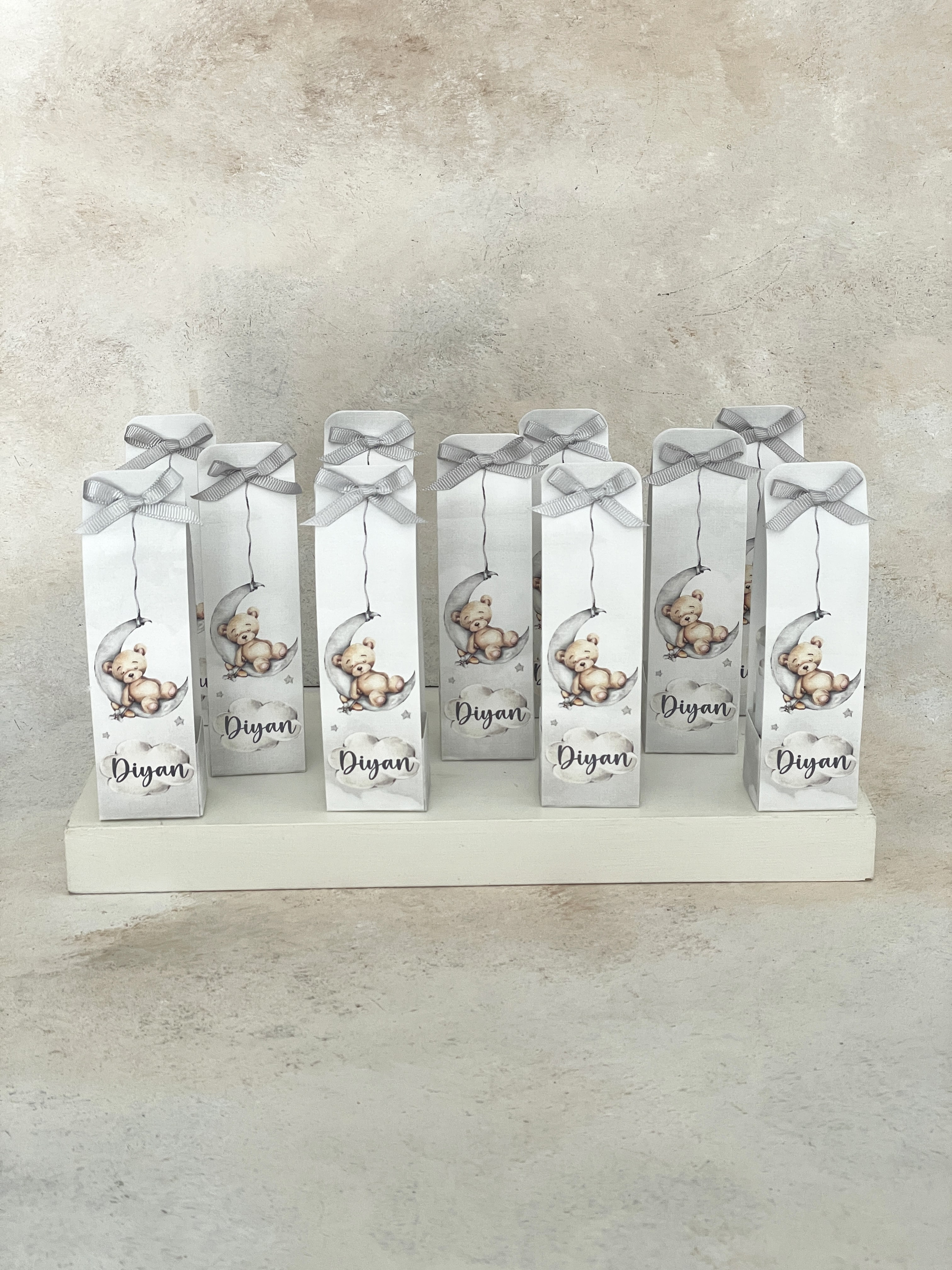 Teddy on Moon Grey Kolonya ve Kılıfı