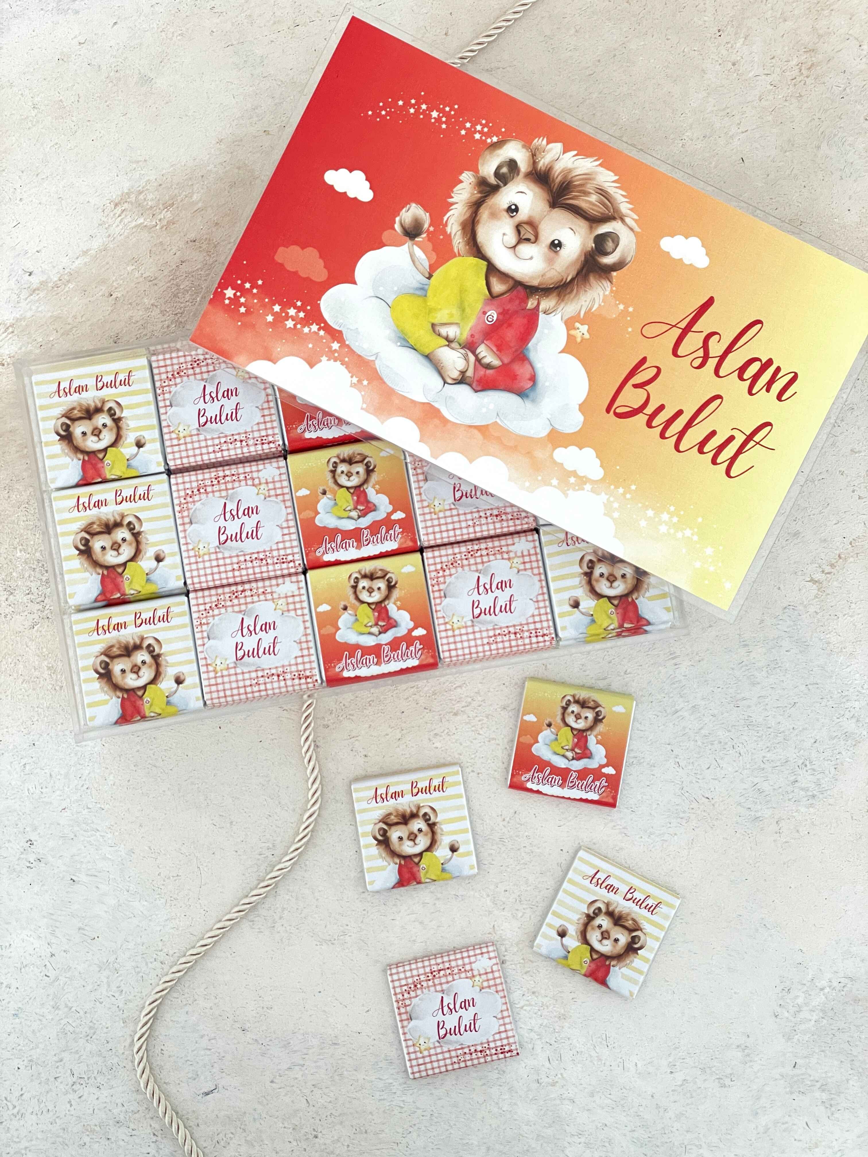 GS Aslan Madlen Pleksi Çikolata Kutusu