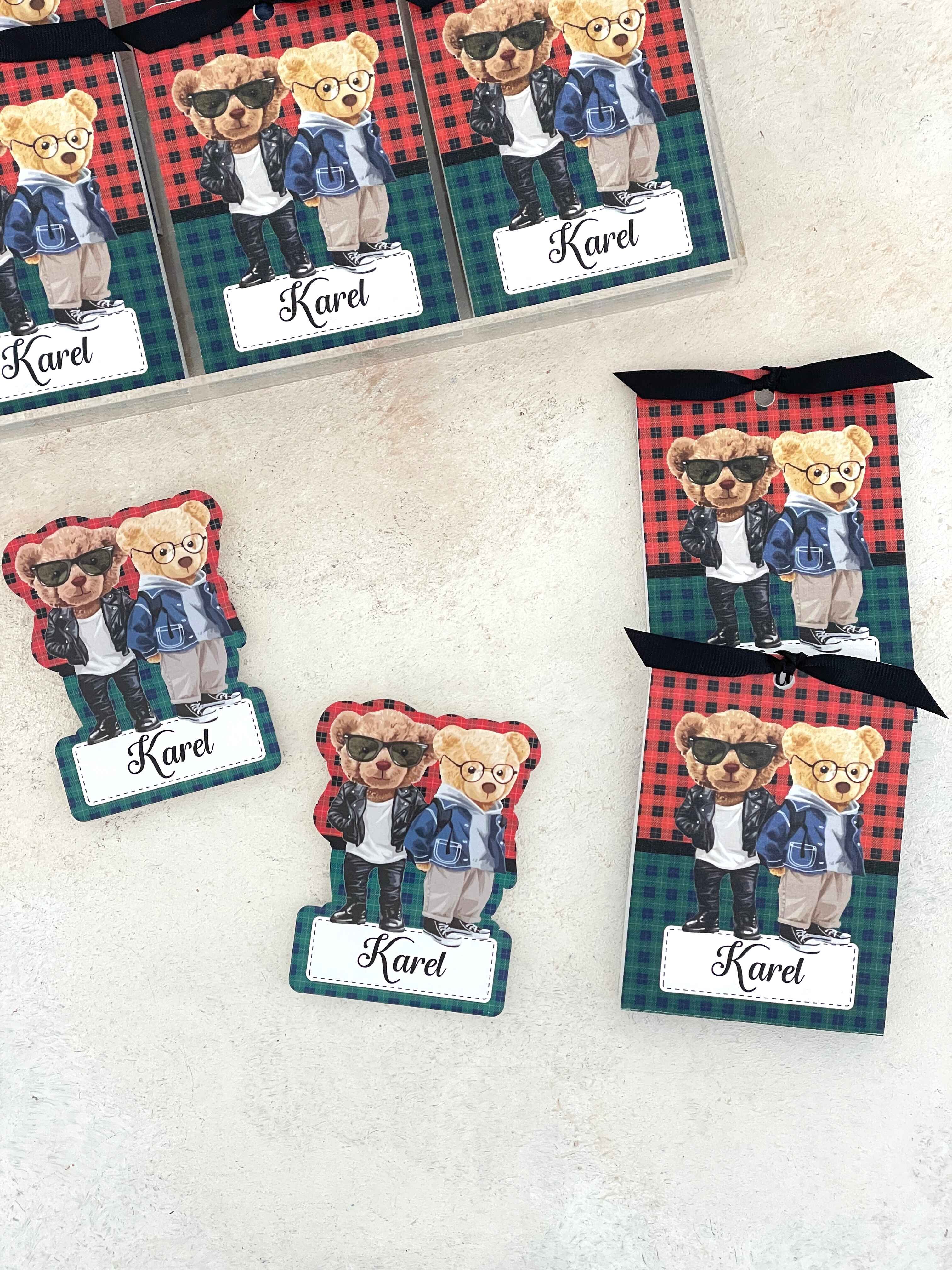 Polo Bear Kırmızı/Yeşil Pleksi Magnet ve Kılıfı