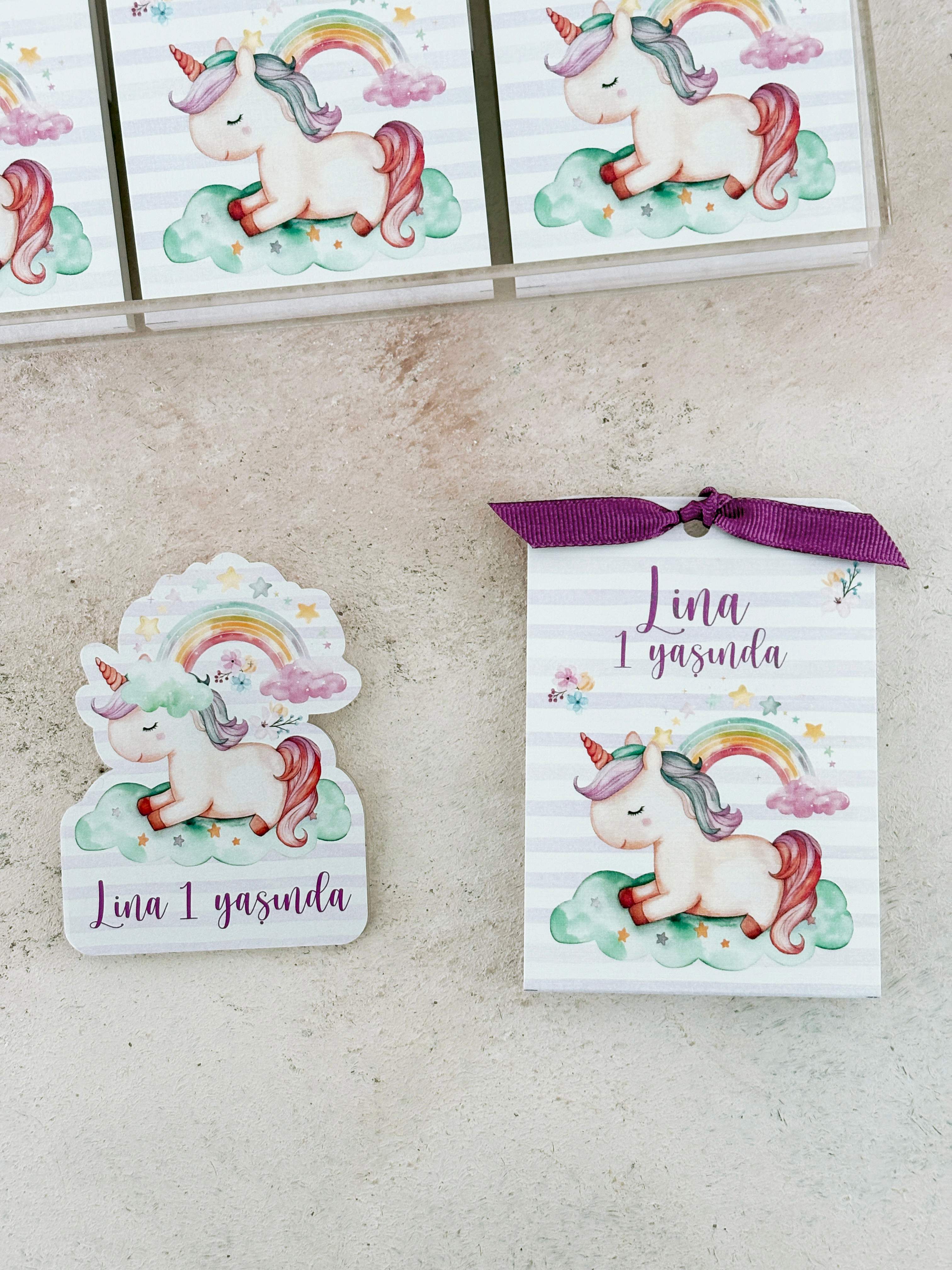Birthday Unicorn Pleksi Magnet ve Kılıfı