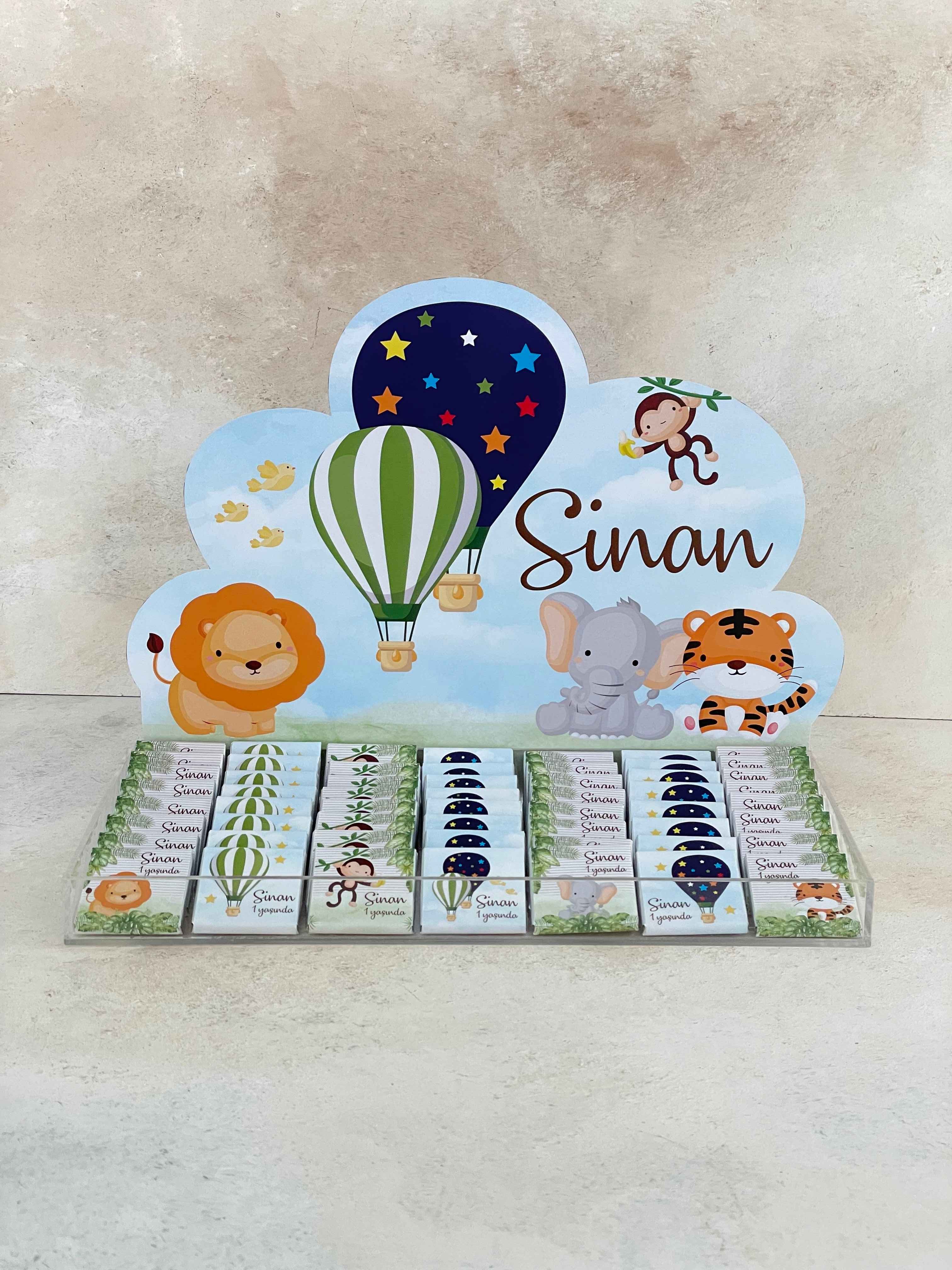Safari Animals & Hot Air Balloon Madlen Çikolata