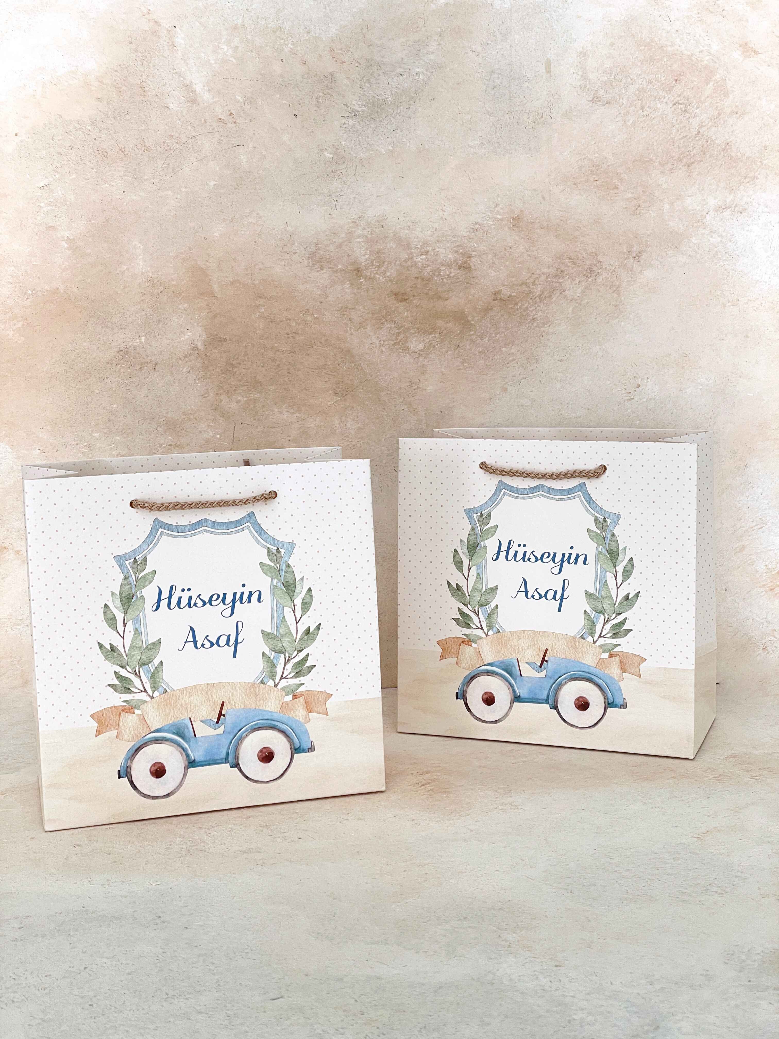Retro Car Baby Crest Hediye Çantası
