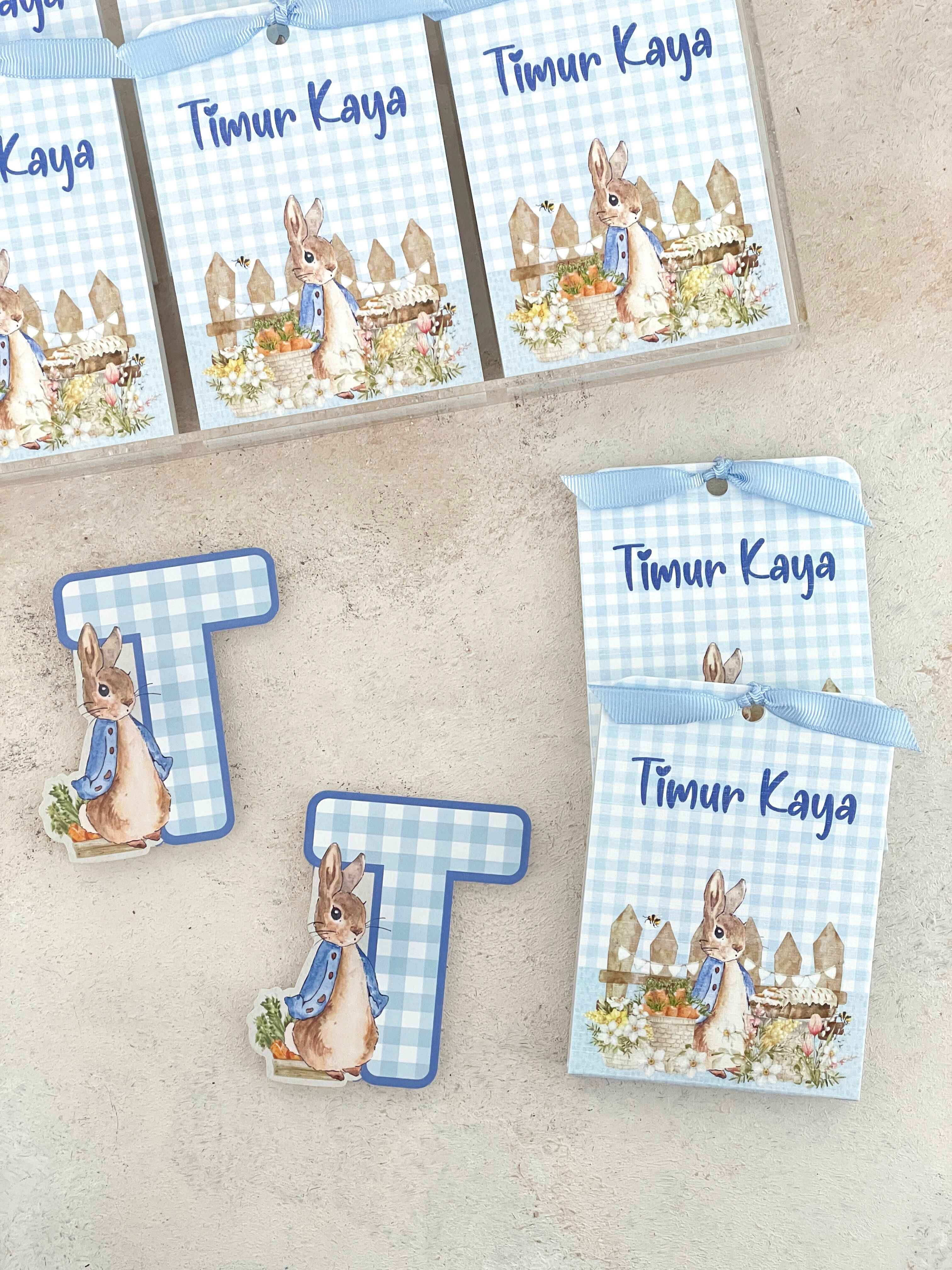 Peter Rabbit & Carrots Harf Pleksi Magnet ve Kılıfı
