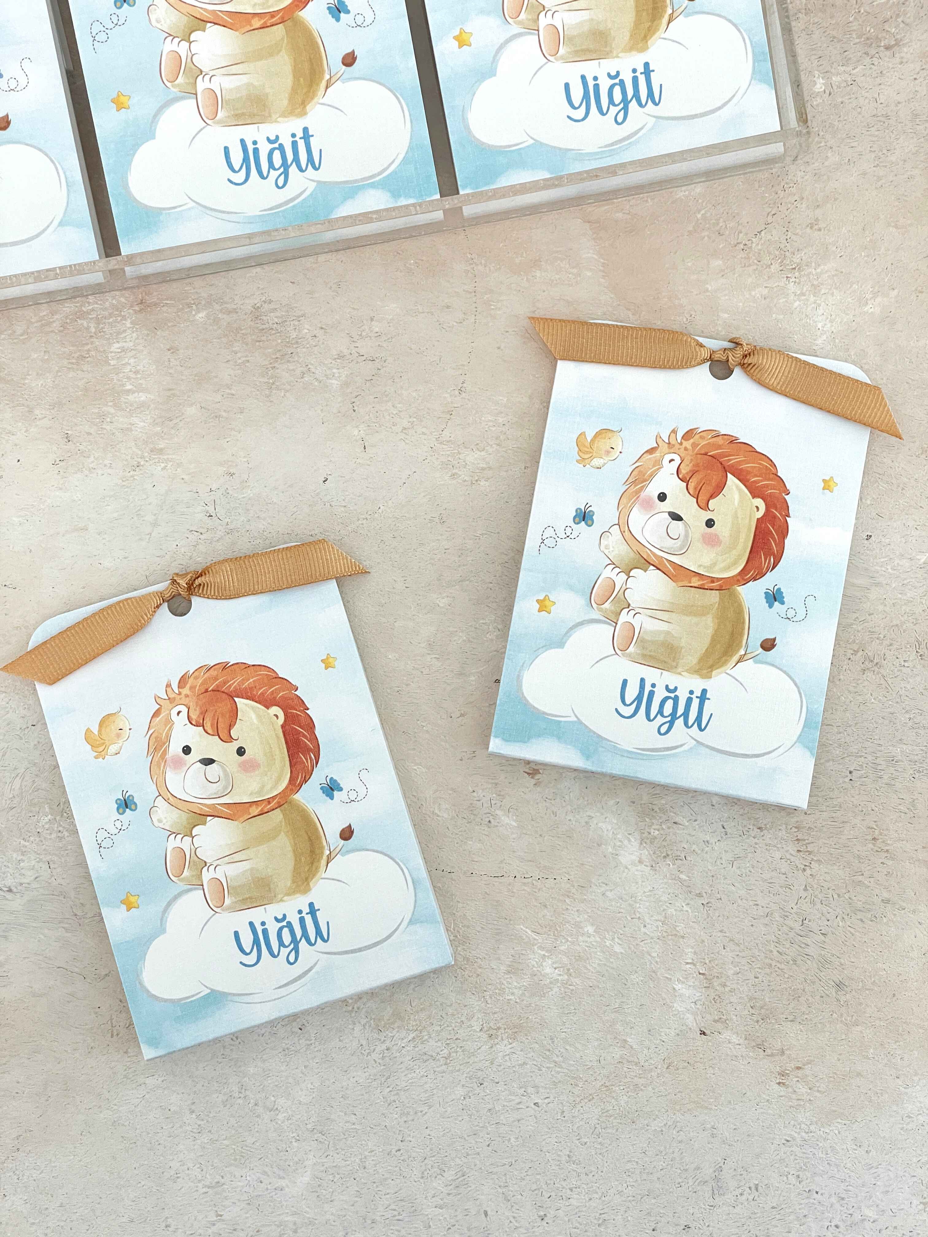 Kelebekli Aslan Pleksi Harf Magnet ve Kılıfı