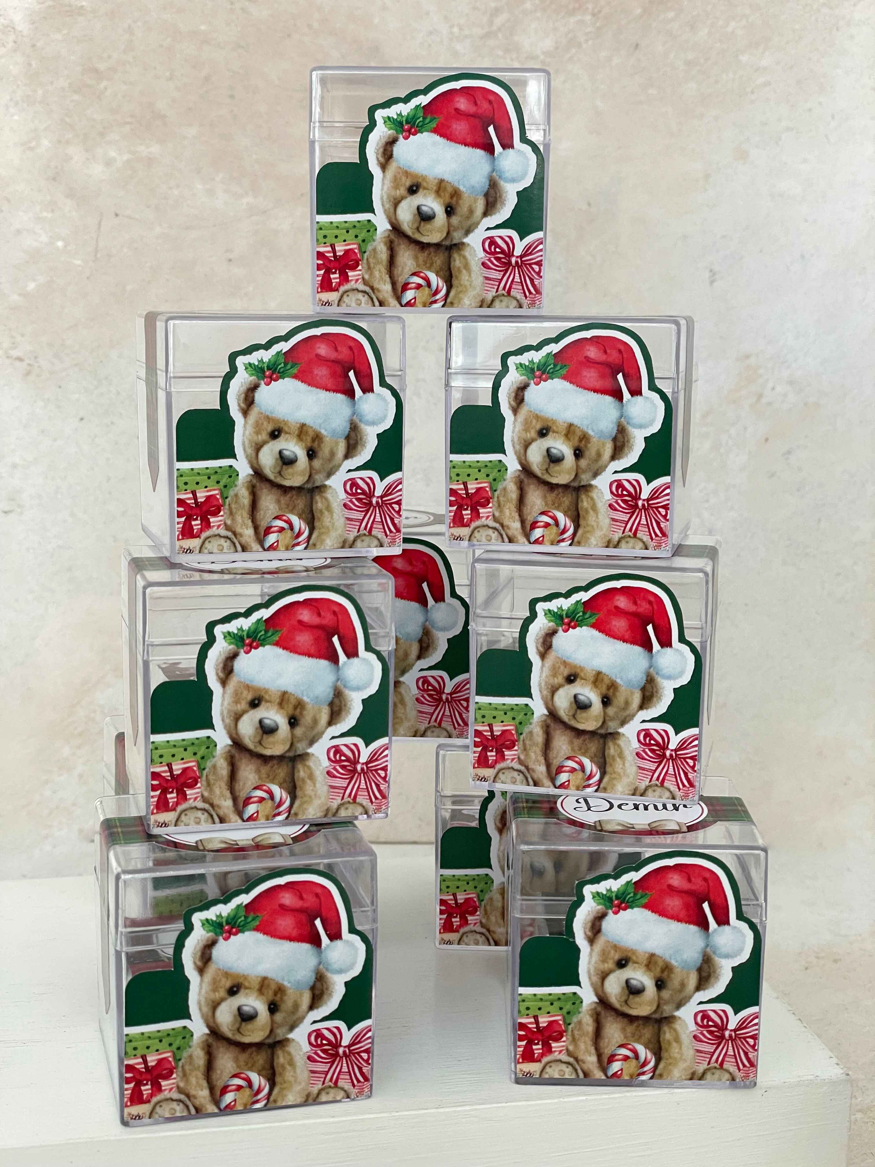 Teddy Bear Christmas Çikolata Küpü