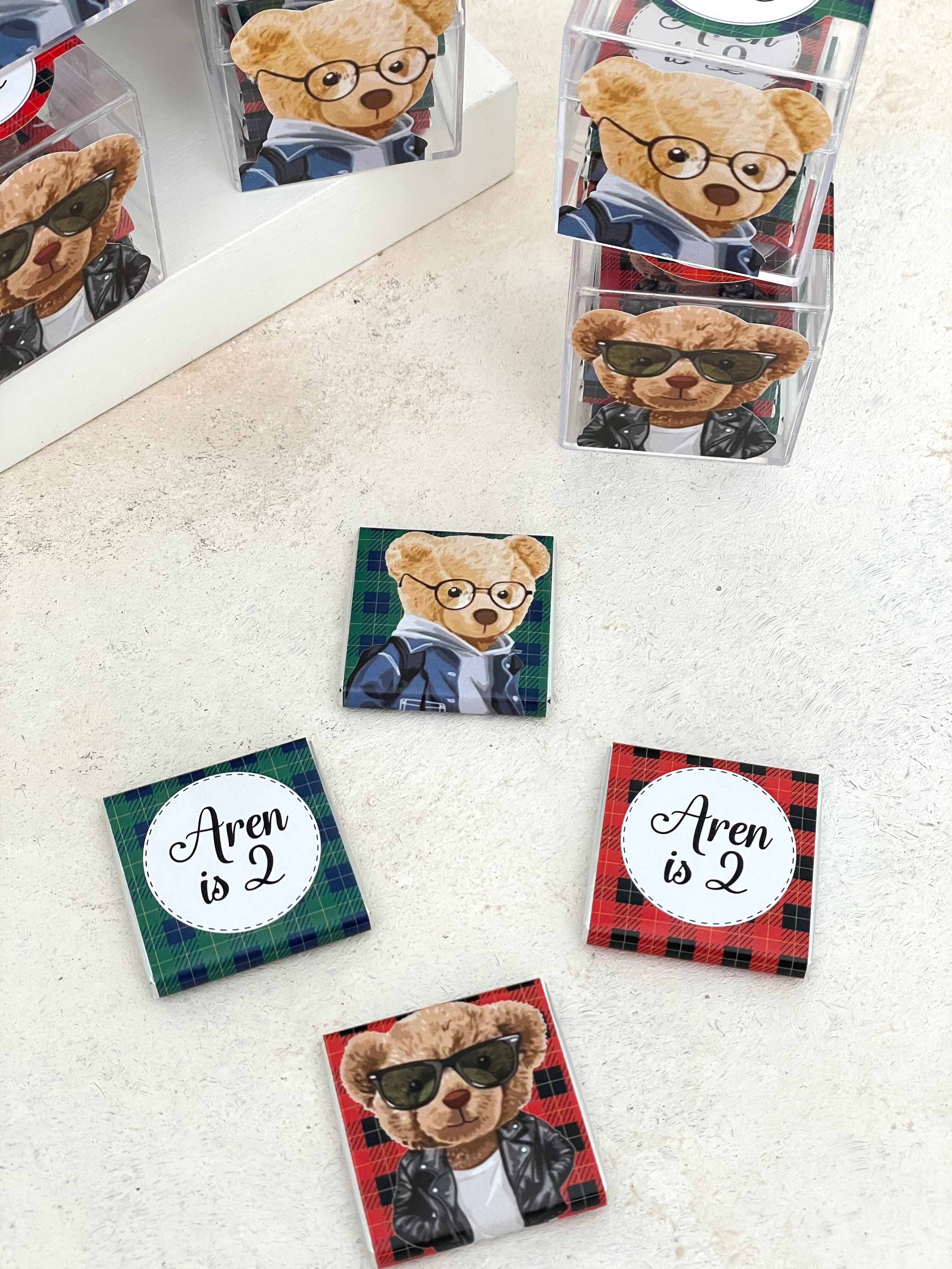 Polo Bear Kırmızı/Yeşil Çikolata Küpü
