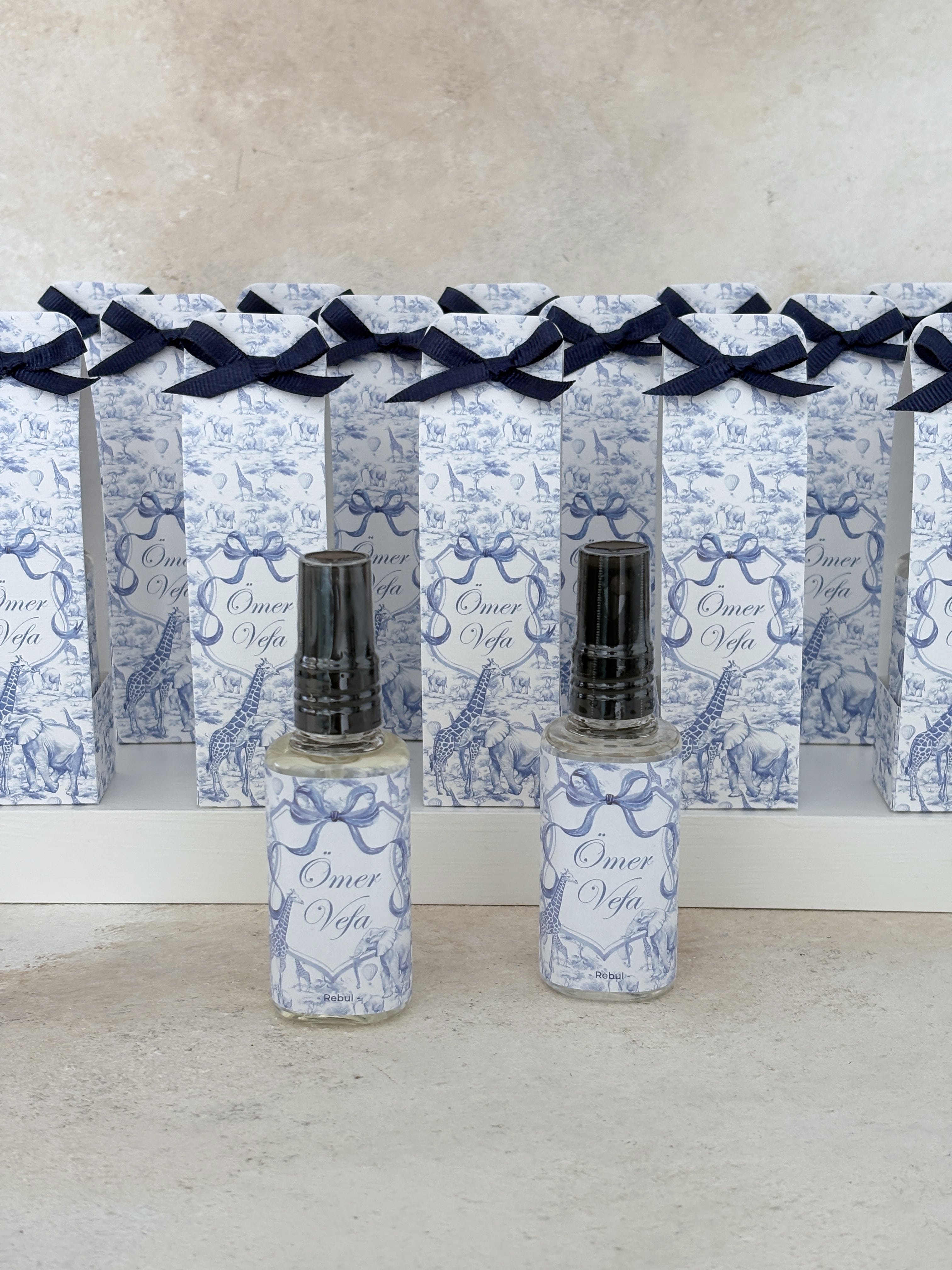 Chinoserie Baby Toile De Jouy Blue Kolonya ve Kılıfı