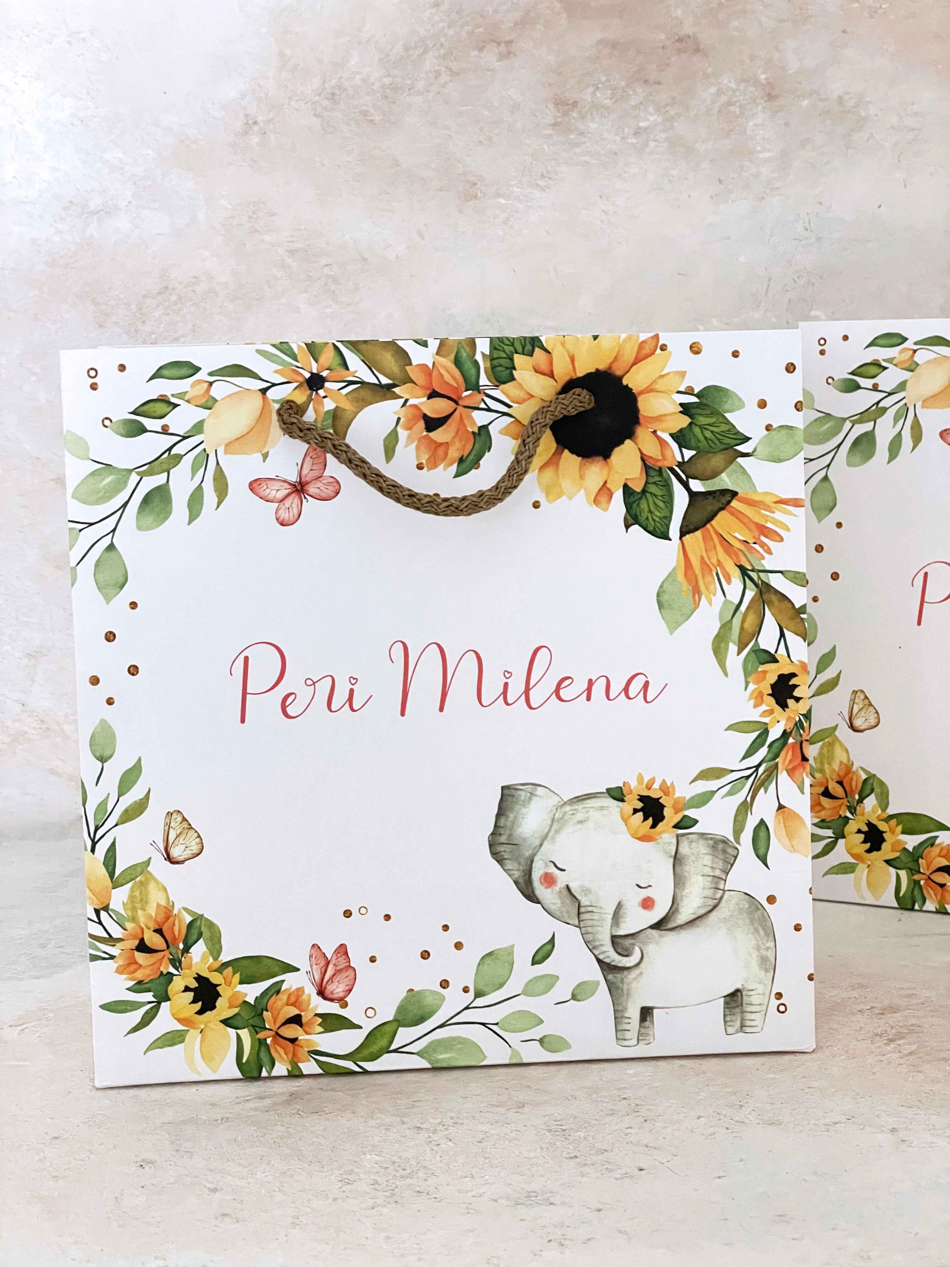 Sunflowers & Elephant Hediye Çantası