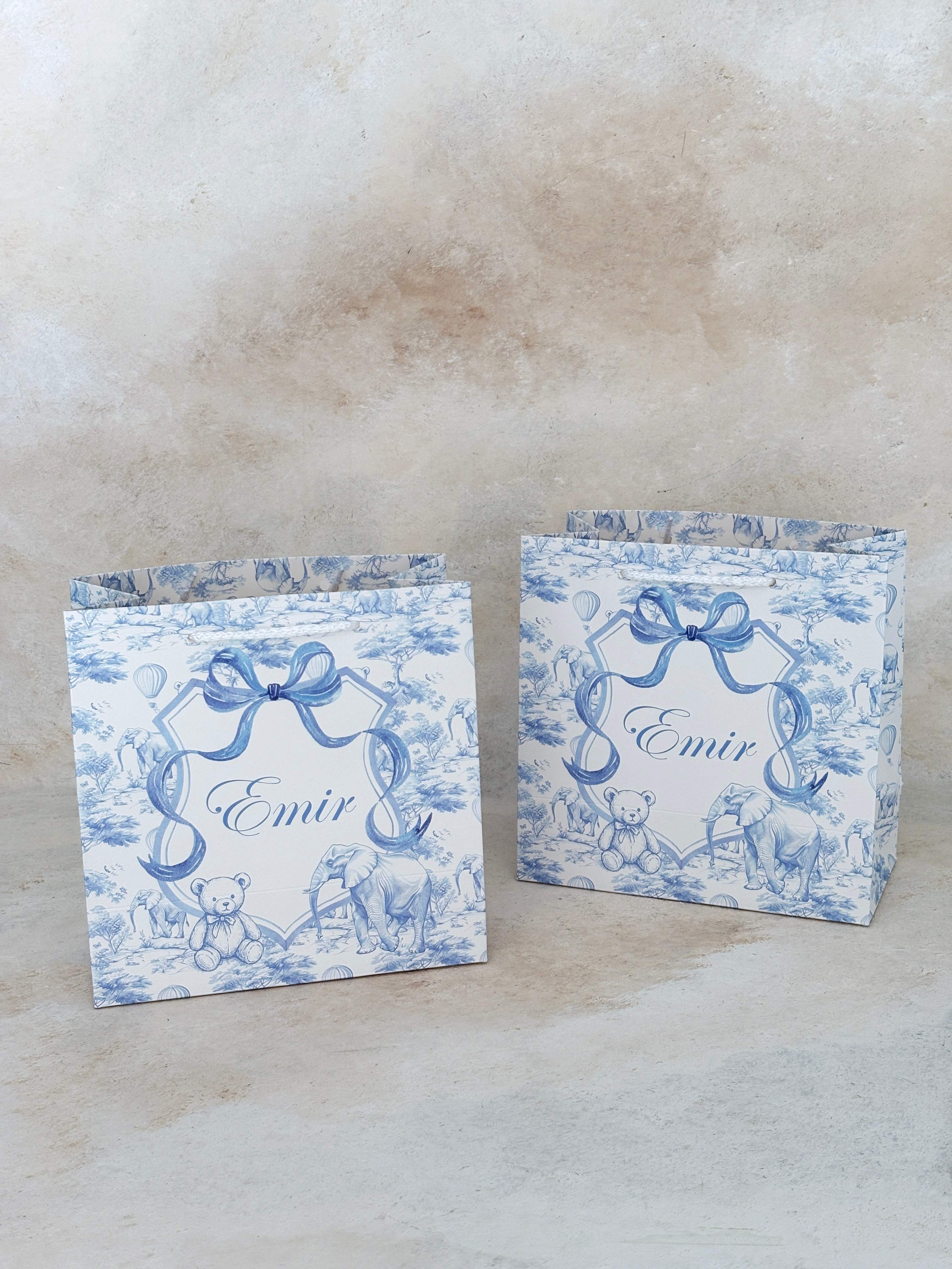 Chinoiserie Toile De Bear Hediye Çantası