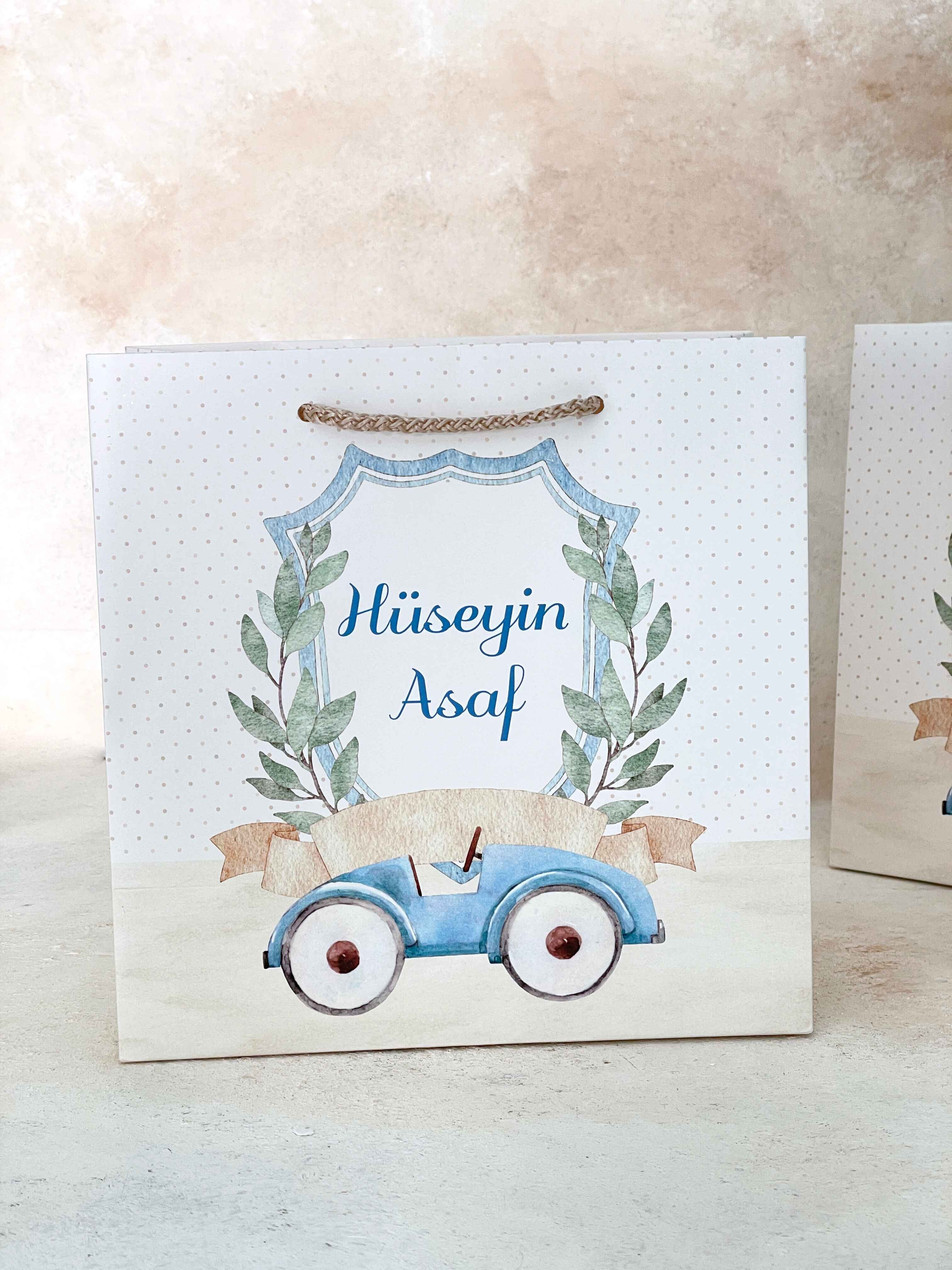 Retro Car Baby Crest Hediye Çantası