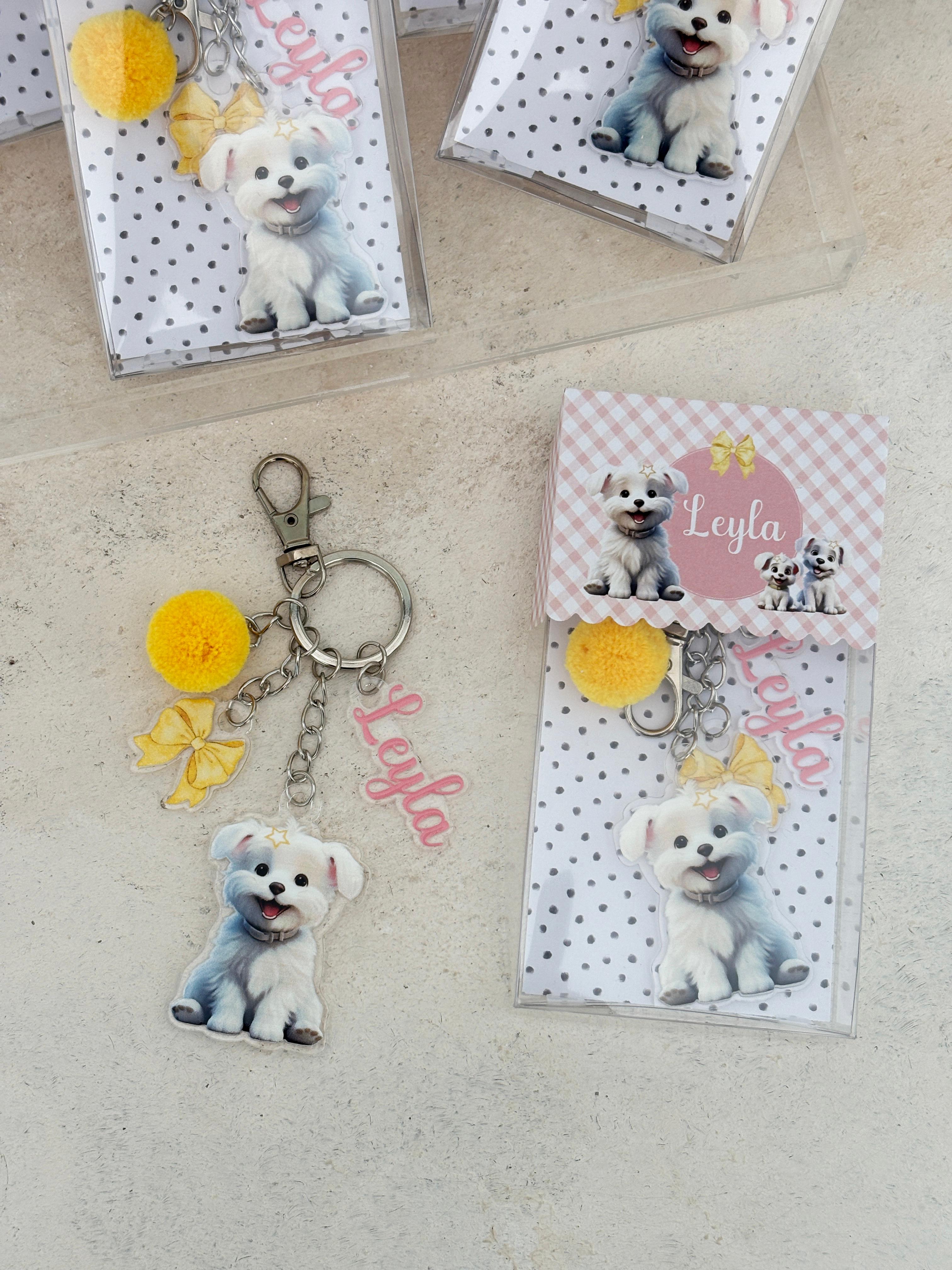 Bichon Frise Anahtarlık ve Kutusu