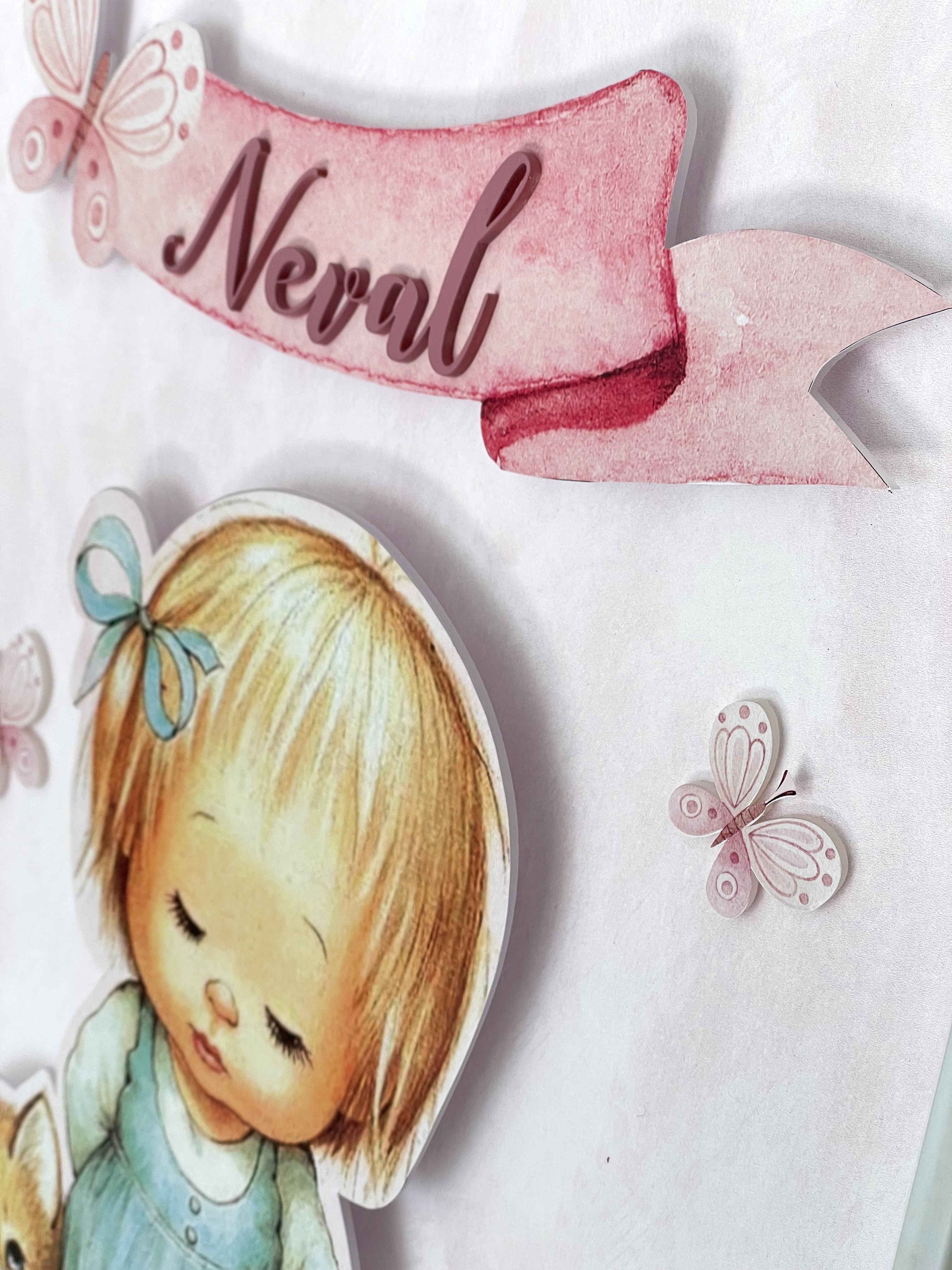 Vintage Baby Kapı Süsü