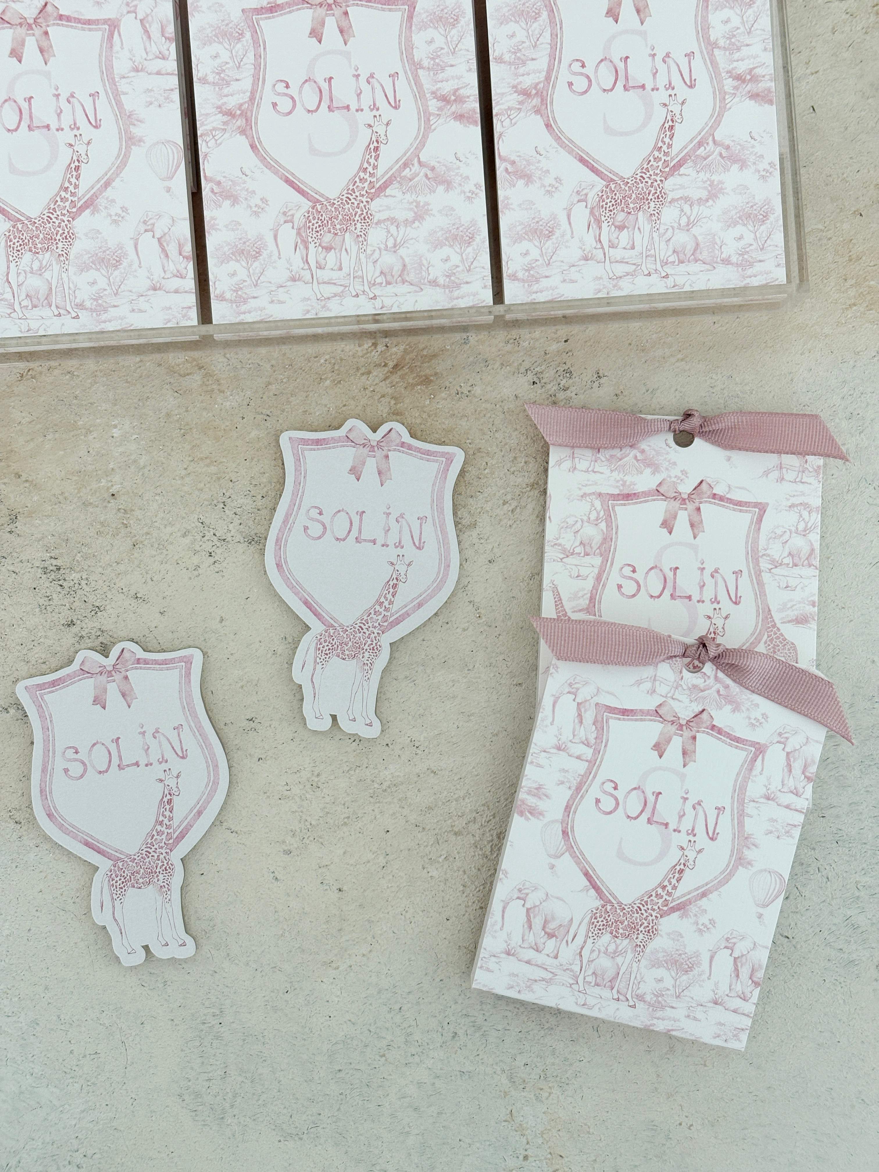 Giraffe Baby Crest Toile Pleksi Magnet ve Kılıfı