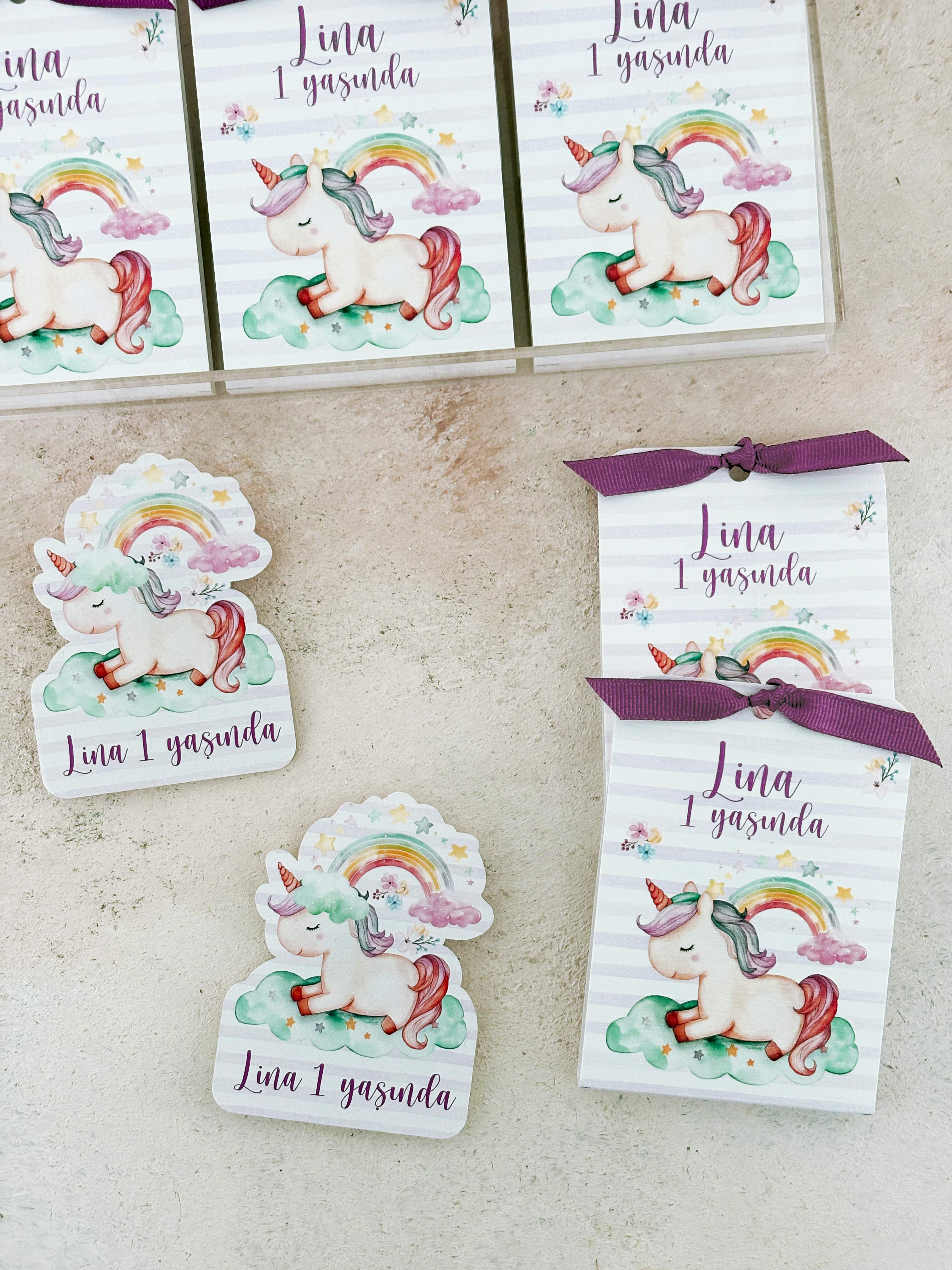Birthday Unicorn Pleksi Magnet ve Kılıfı